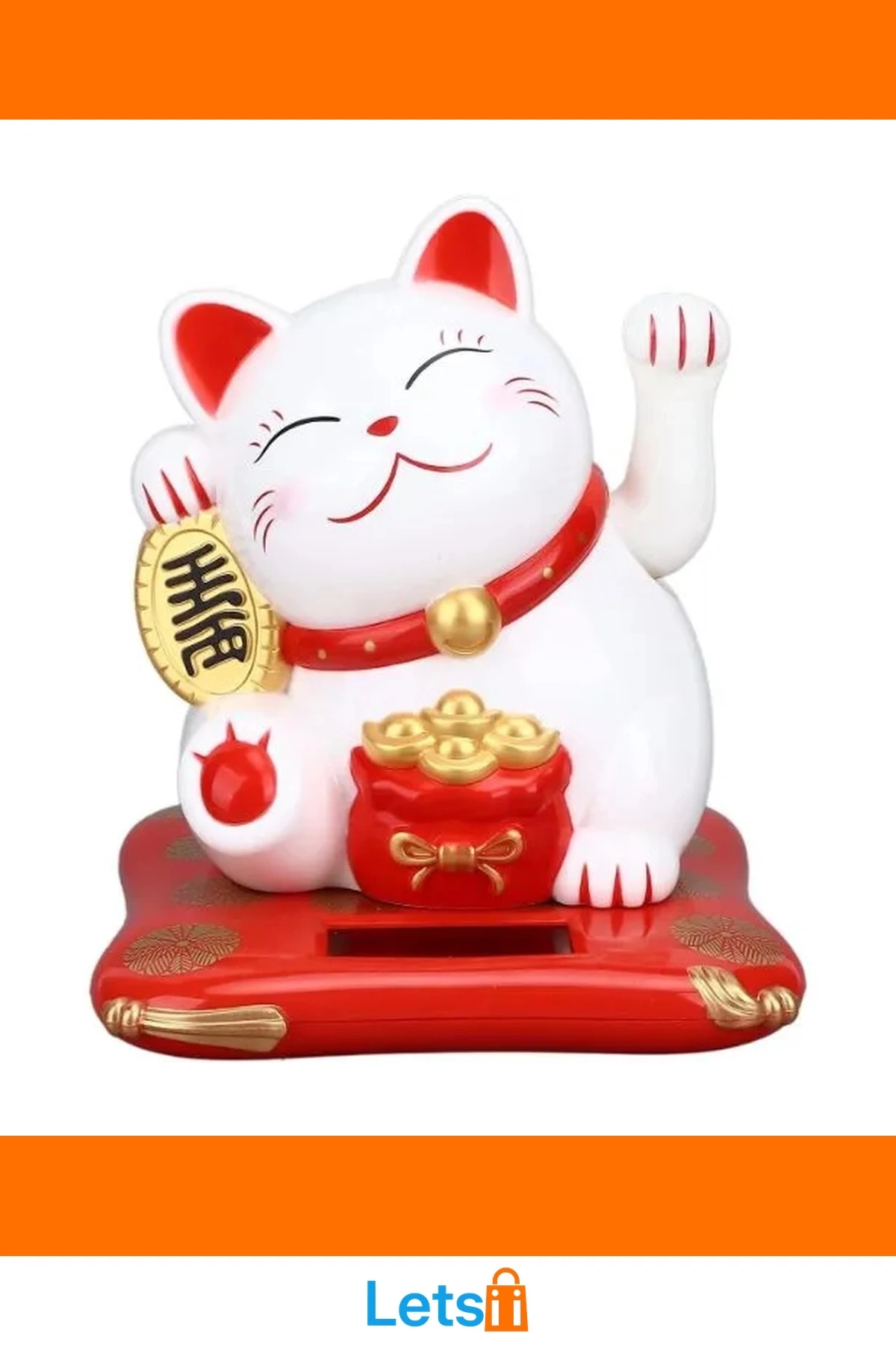 Güneş Enerjili Sallanan Şanslı Kedi Oyuncak 9.0 × 10.5 cm