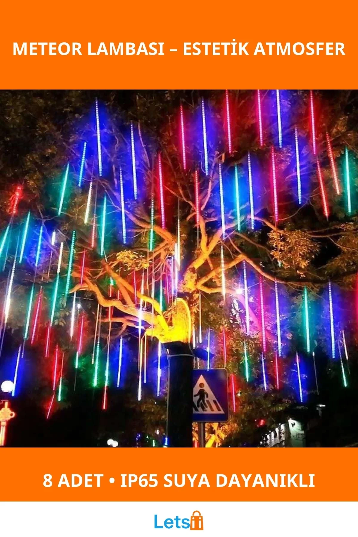 Güneş Enerjili Su Geçirmez Estetik Dış Mekan Aydınlatma LED 8 Adet