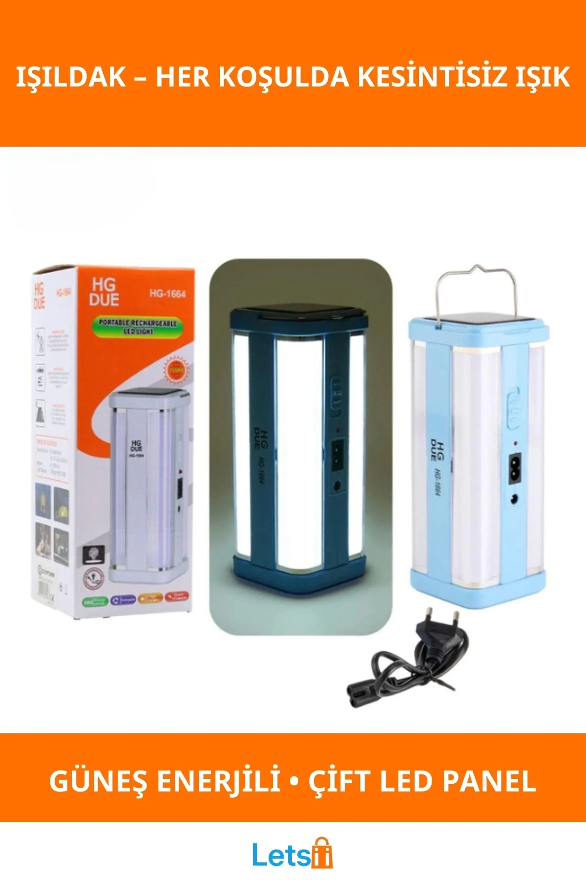 Güneş Enerjili Taşınabilir LED Işıldak Portatif Aydınlatma Çözümü