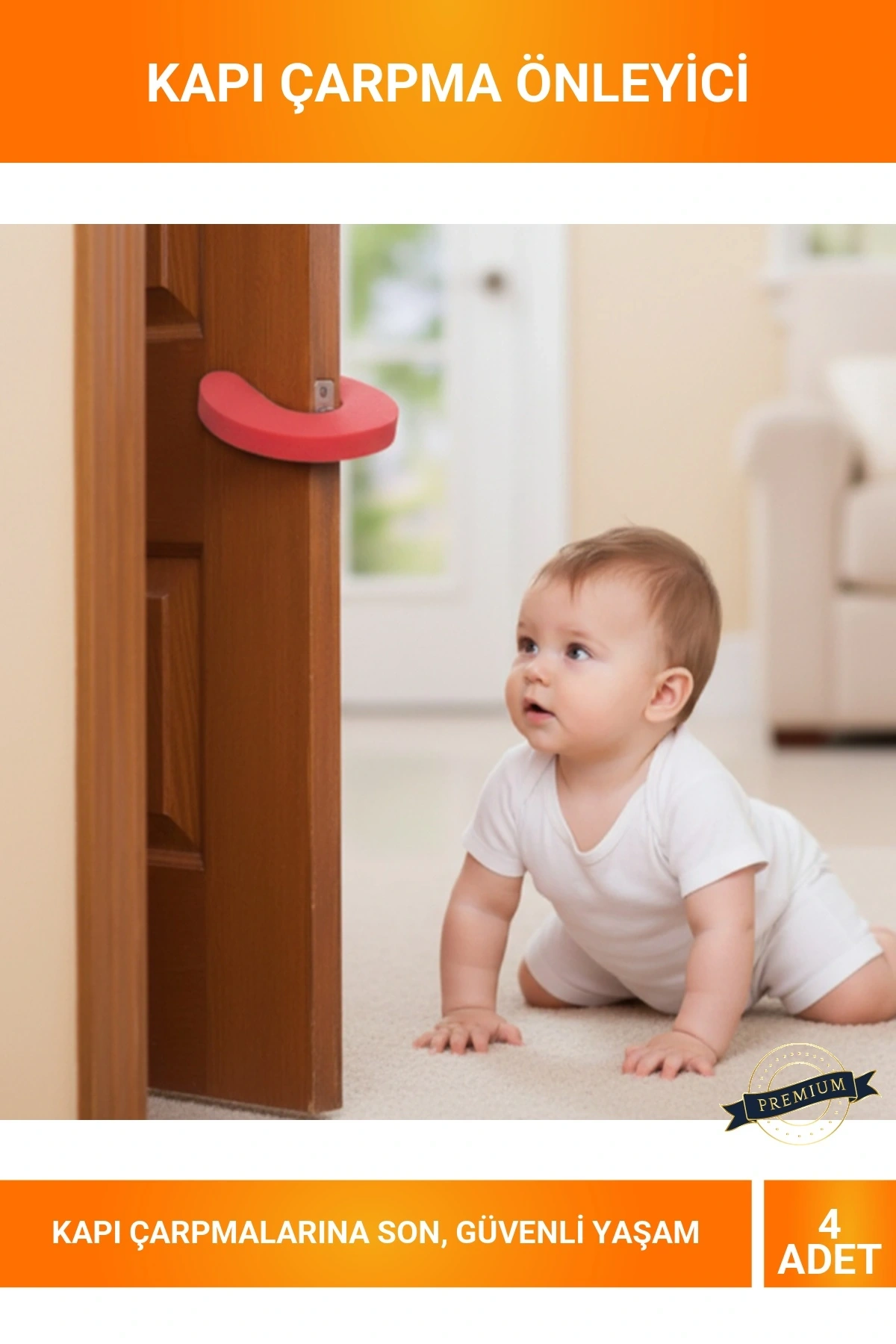 Güvenli Yumuşak Köpük Parmak Sıkışma Önleyici Kapı Çarpma Stoperi 4lü Set