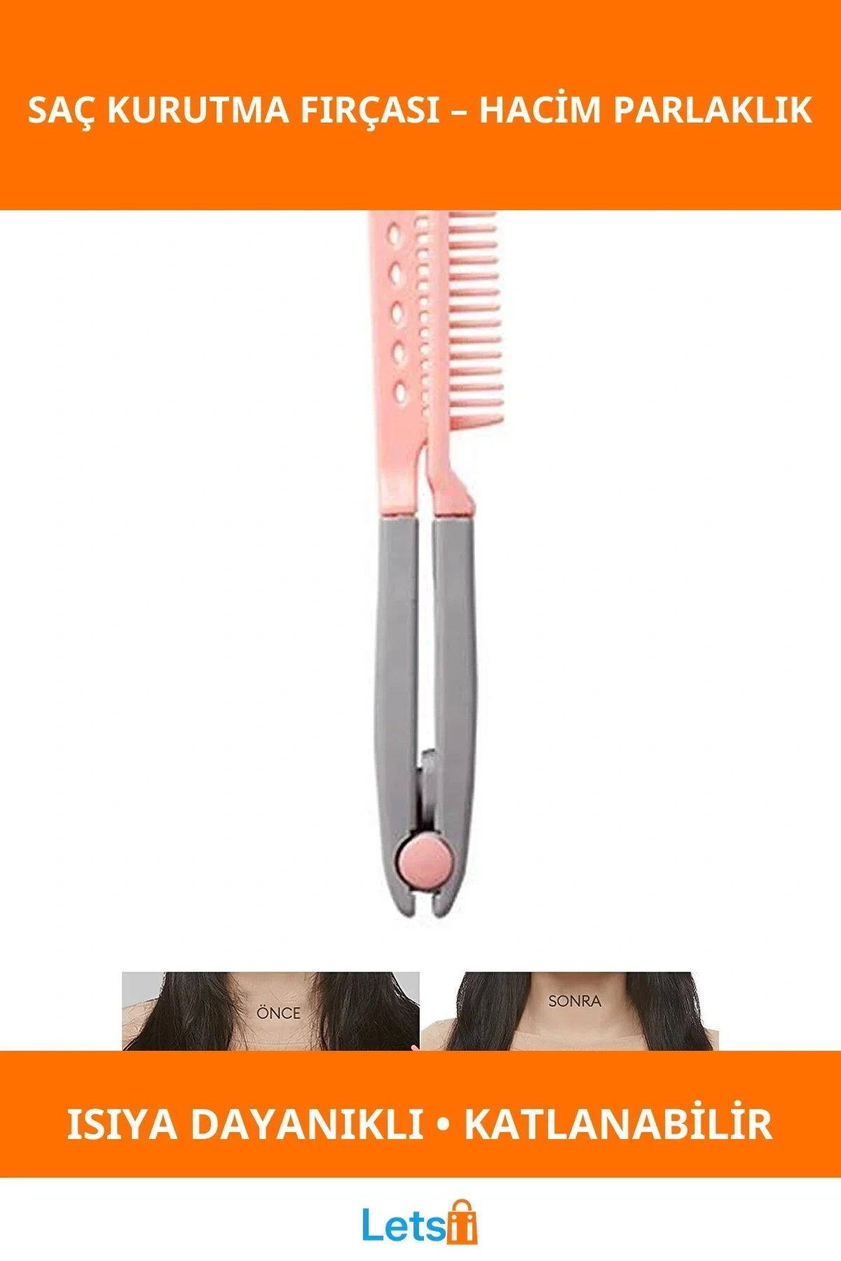 Hacim ve Parlaklık Veren Saç Kurutma Fırçası APIEU Easy Hair Dry