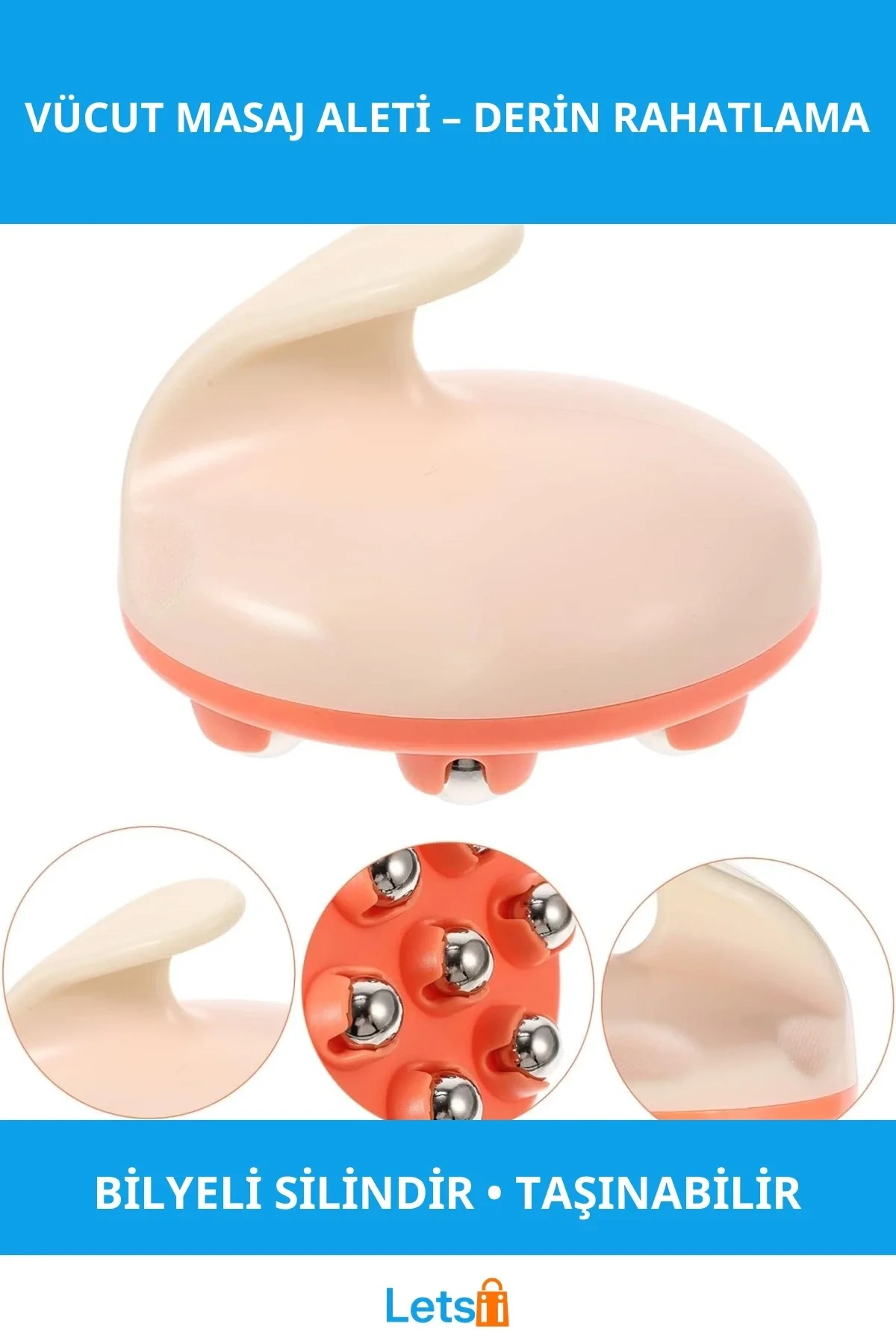 Hafif Taşınabilir Bilyeli Vücut Masaj Aleti