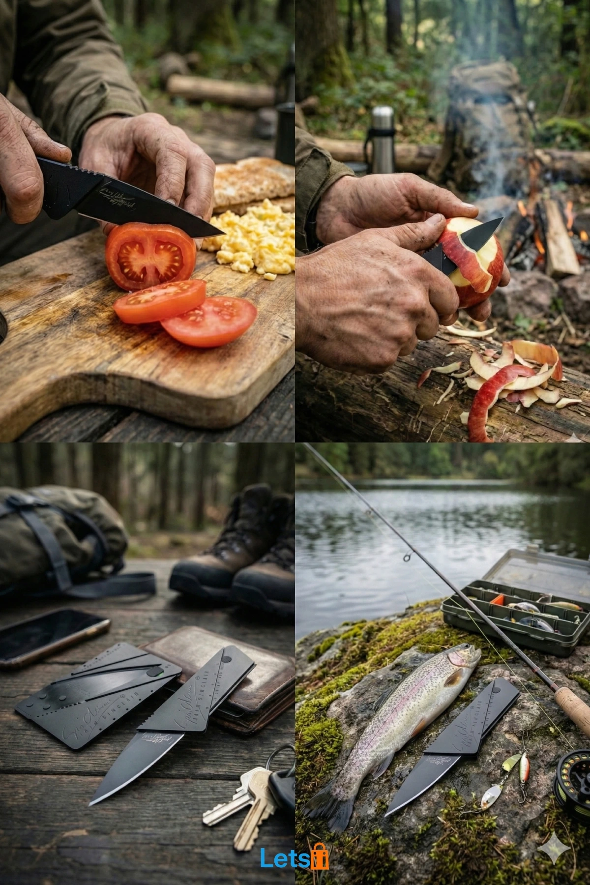 Hafif ve Keskin Kredi Kartı Şeklinde Bıçak Paslanmaz Çelik Cep Çakısı