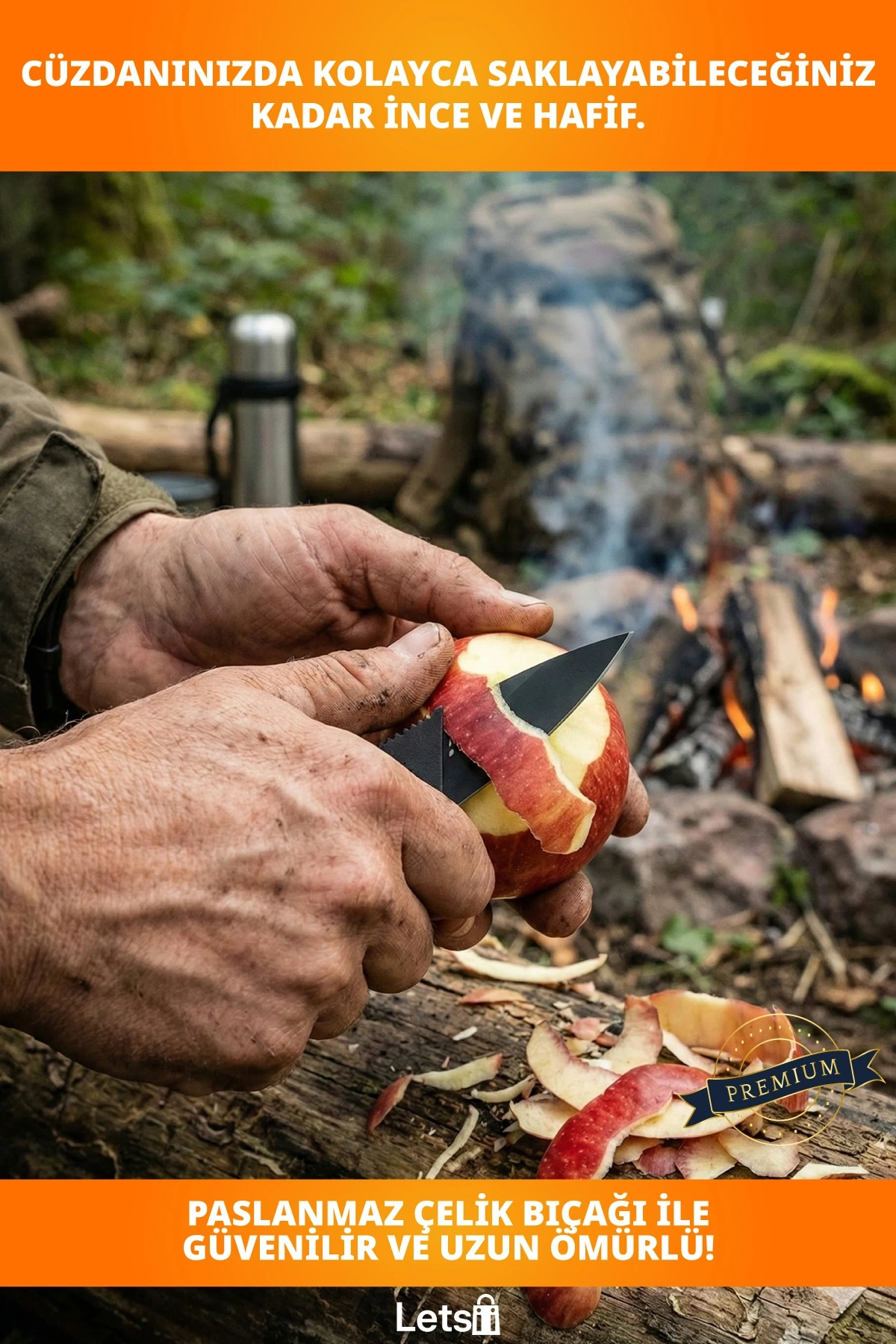 Hafif ve Keskin Kredi Kartı Şeklinde Bıçak Paslanmaz Çelik Cep Çakısı