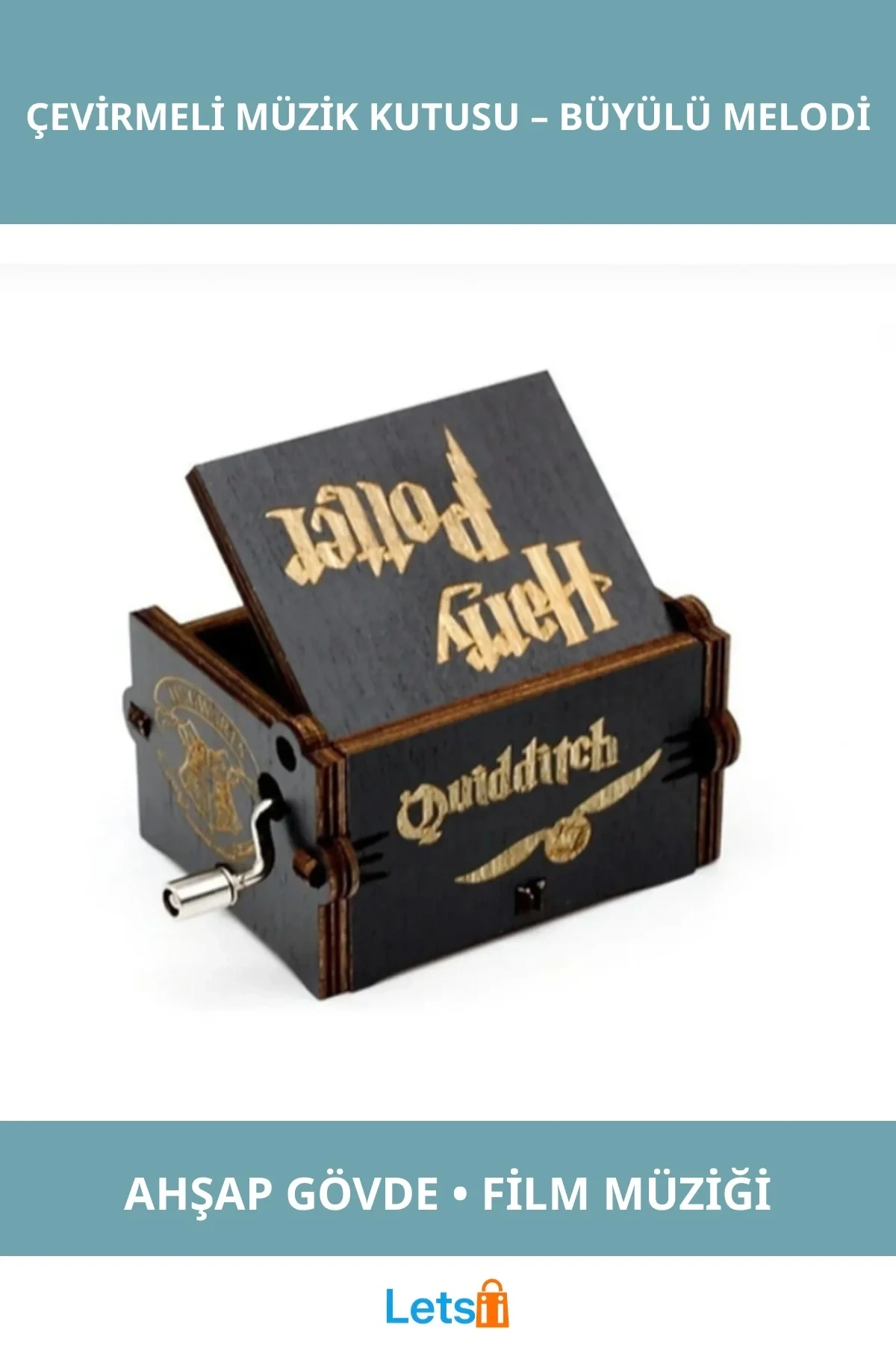 Harry Potter Ahşap Çevirmeli Müzik Kutusu
