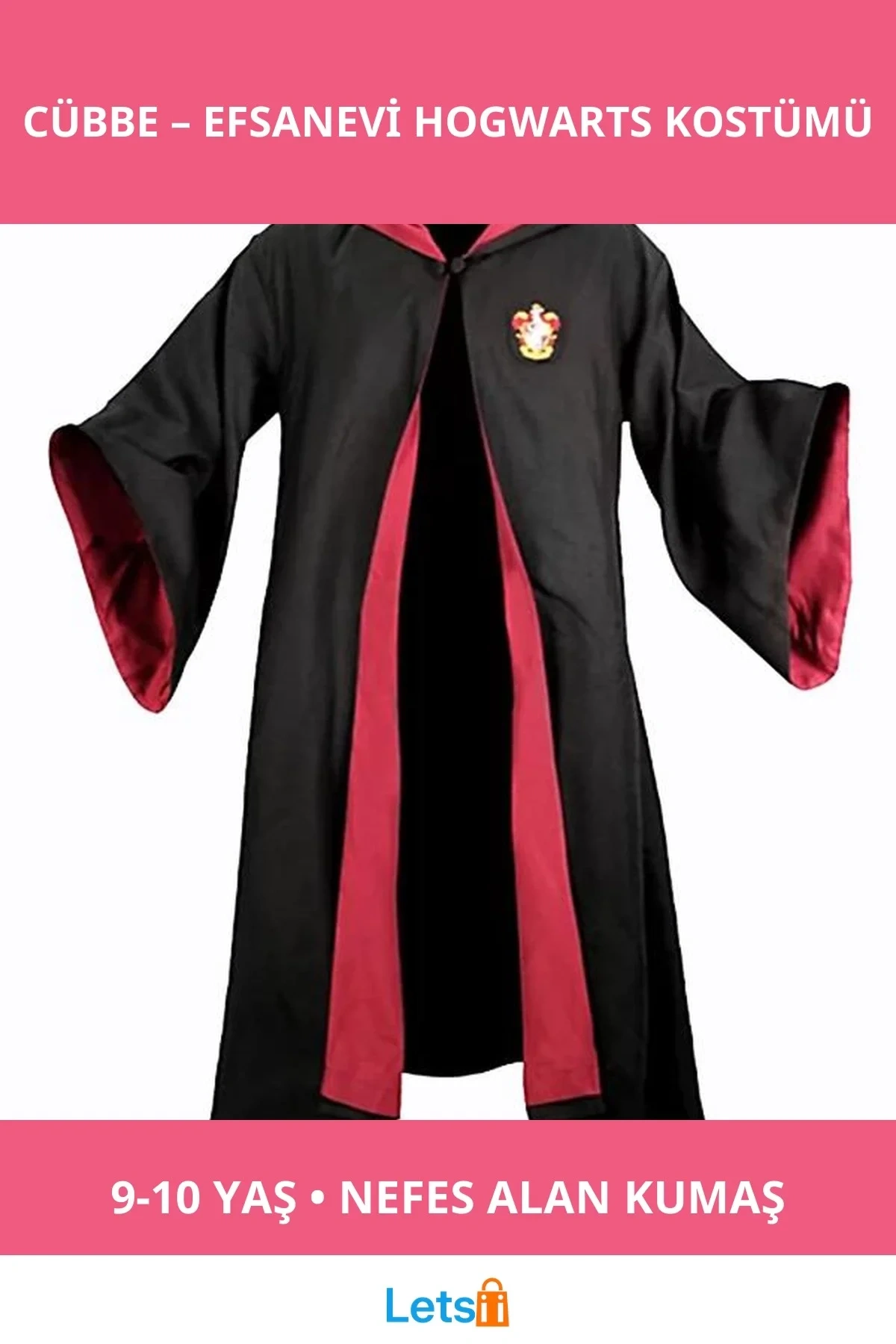 Harry Potter Gryffindor Cübbe 9 10 Yaş Çocuk Kostümü