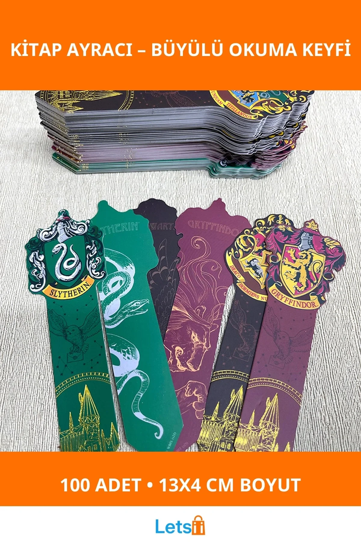 Harry Potter Temalı 100lü Kitap Ayracı Seti
