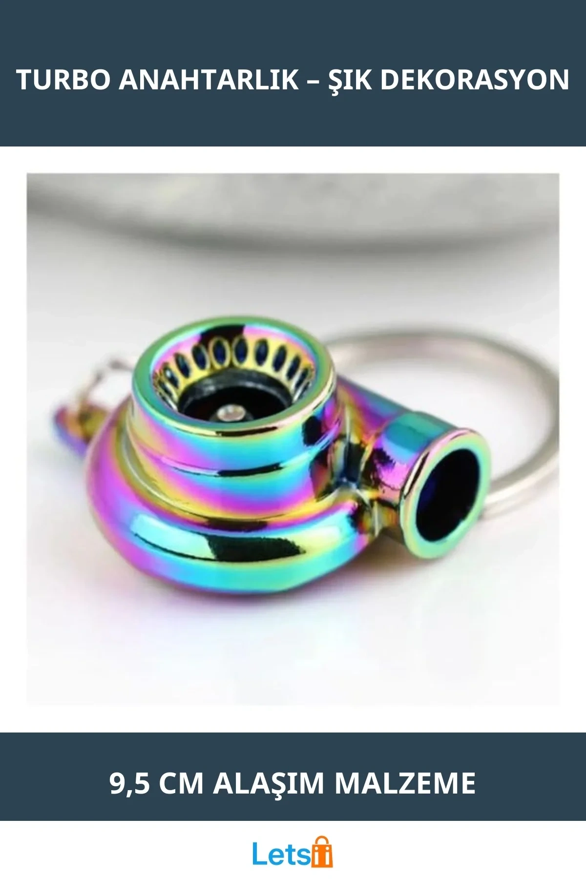 Havalı Oto Turbo Anahtarlık 9.5cm 3cm 3cm Araba Dekorasyon