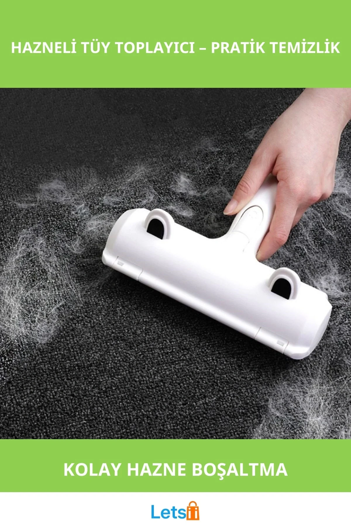 Hazneli Kedi Köpek Tüy Temizleyici 20cm Derinlemesine Temizlik Aleti