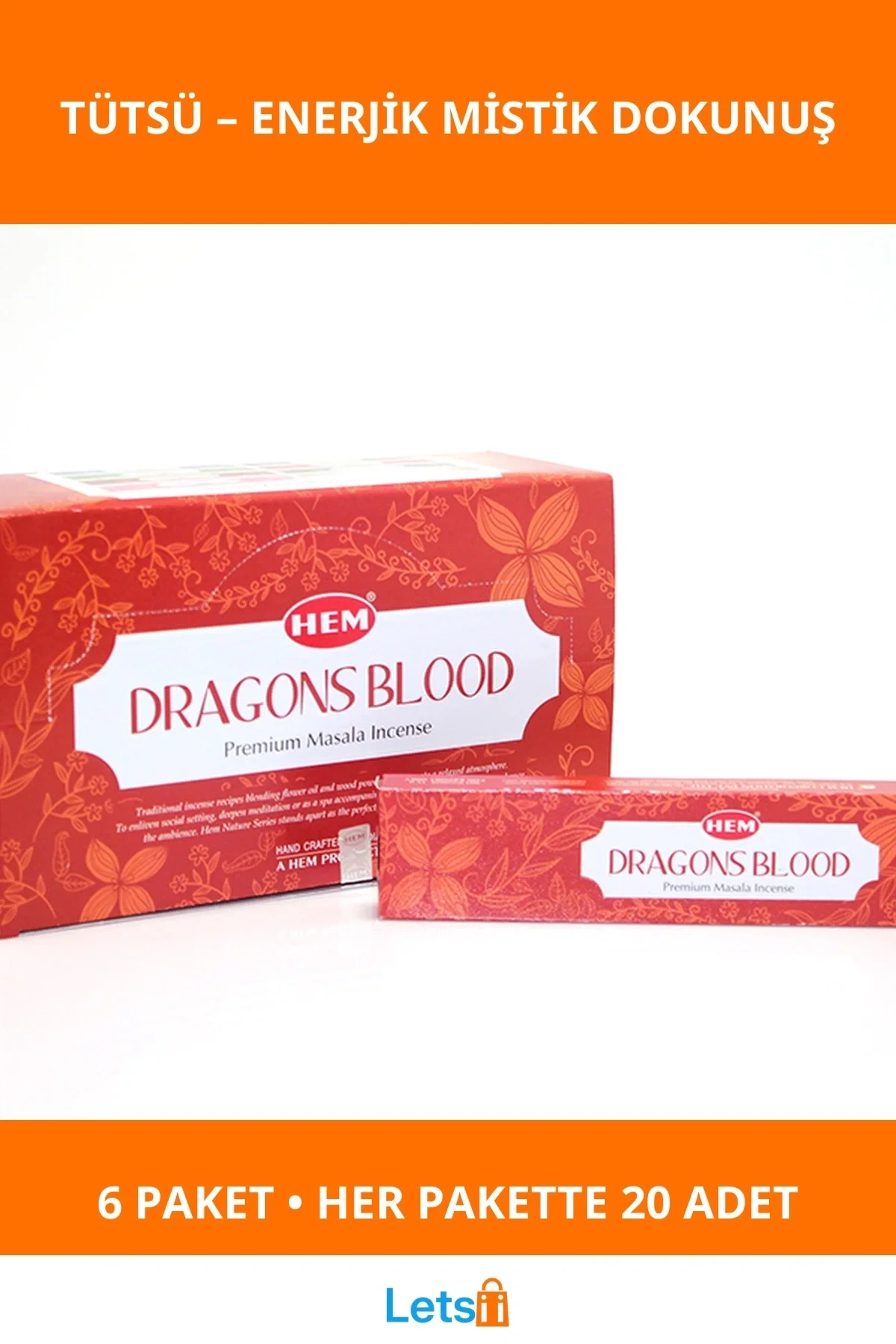 HEM Nature Series Dragons Blood Aromalı Tütsü 12 Paket