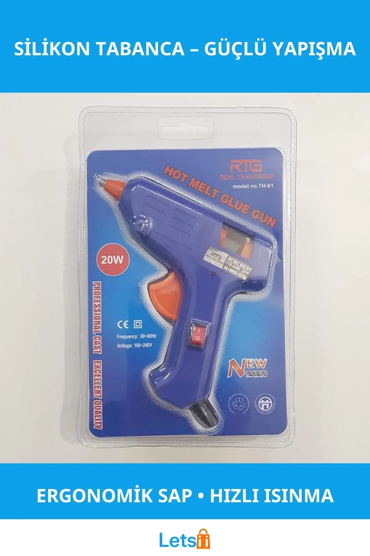 Hızlı Isınan Ergonomik Sıcak Silikon Tabancası