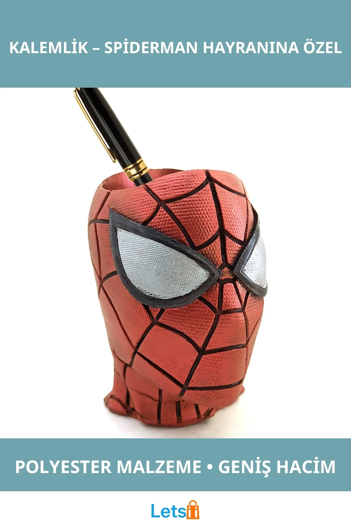 İkonik Spiderman Tasarımlı Dayanıklı Polyester Kalemlik