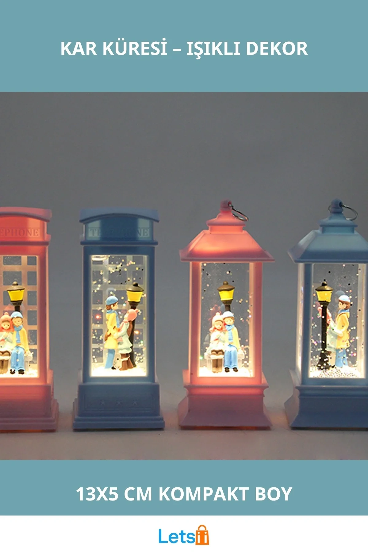 Işıklı Kar Küresi Kış Masalı Dekoratif Hediye