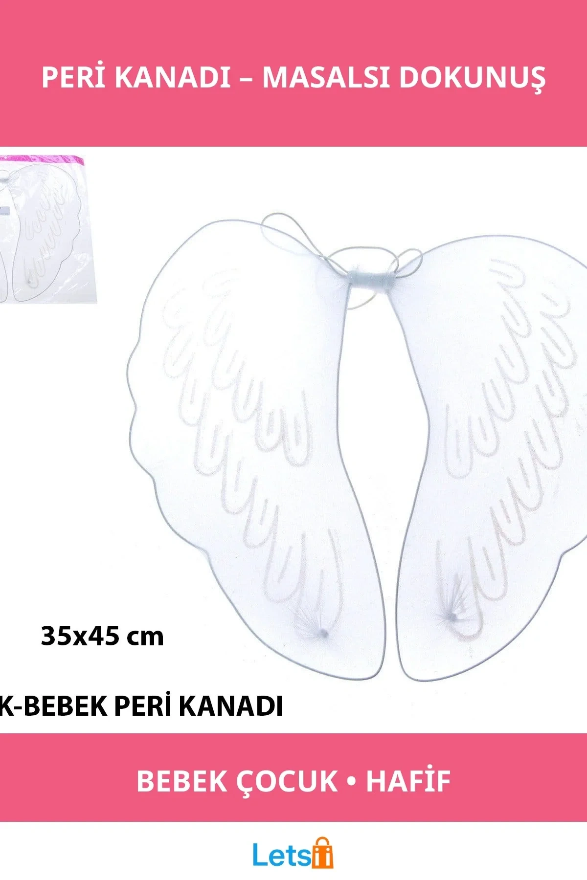 Işıltılı Renkli Bebek & Çocuk Boy Peri Kanadı