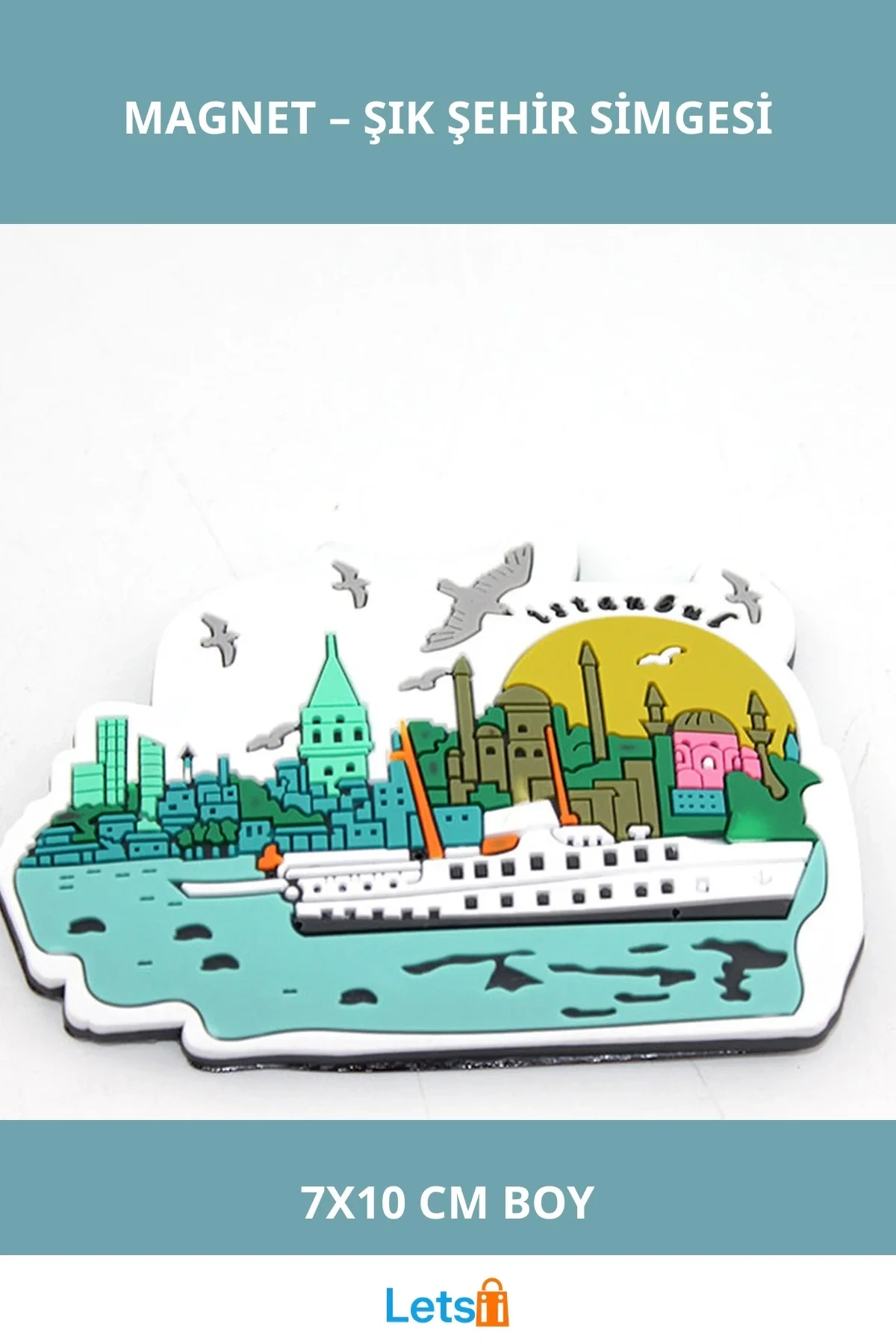 İstanbul Temalı Magnet Zarif Tasarım 7x10 cm Buzdolabı Aksesuarı