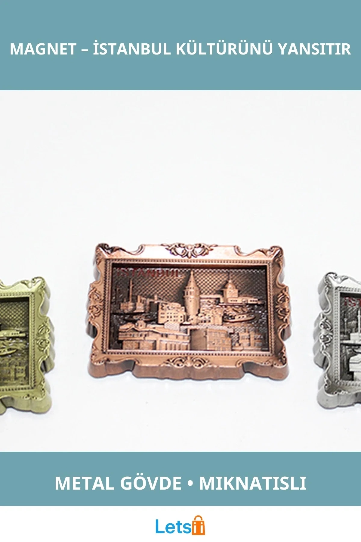 İstanbul Yöresel Magnet Zarif Metal Hediyelik