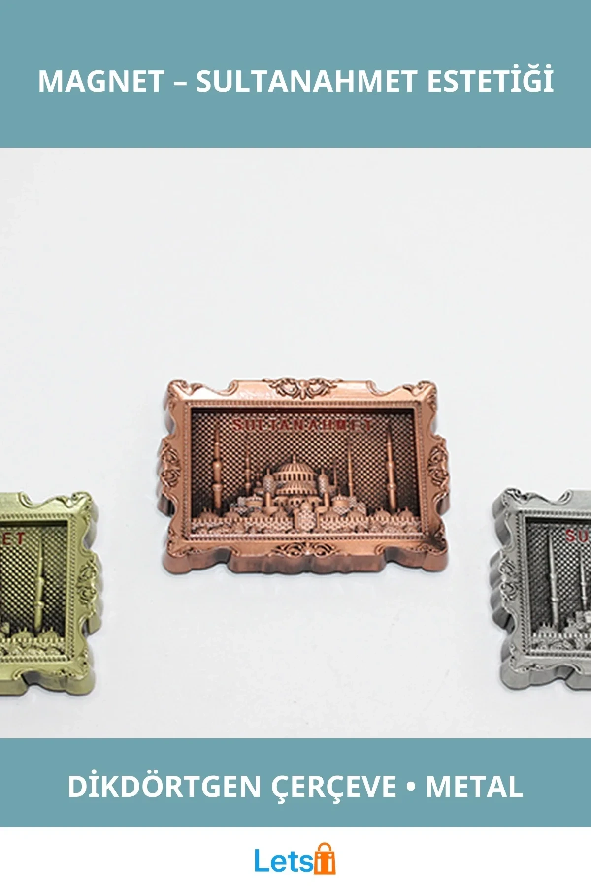 İstanbul Yöresel Zarif Magnet Sultanahmet Temalı Dekoratif Hediye