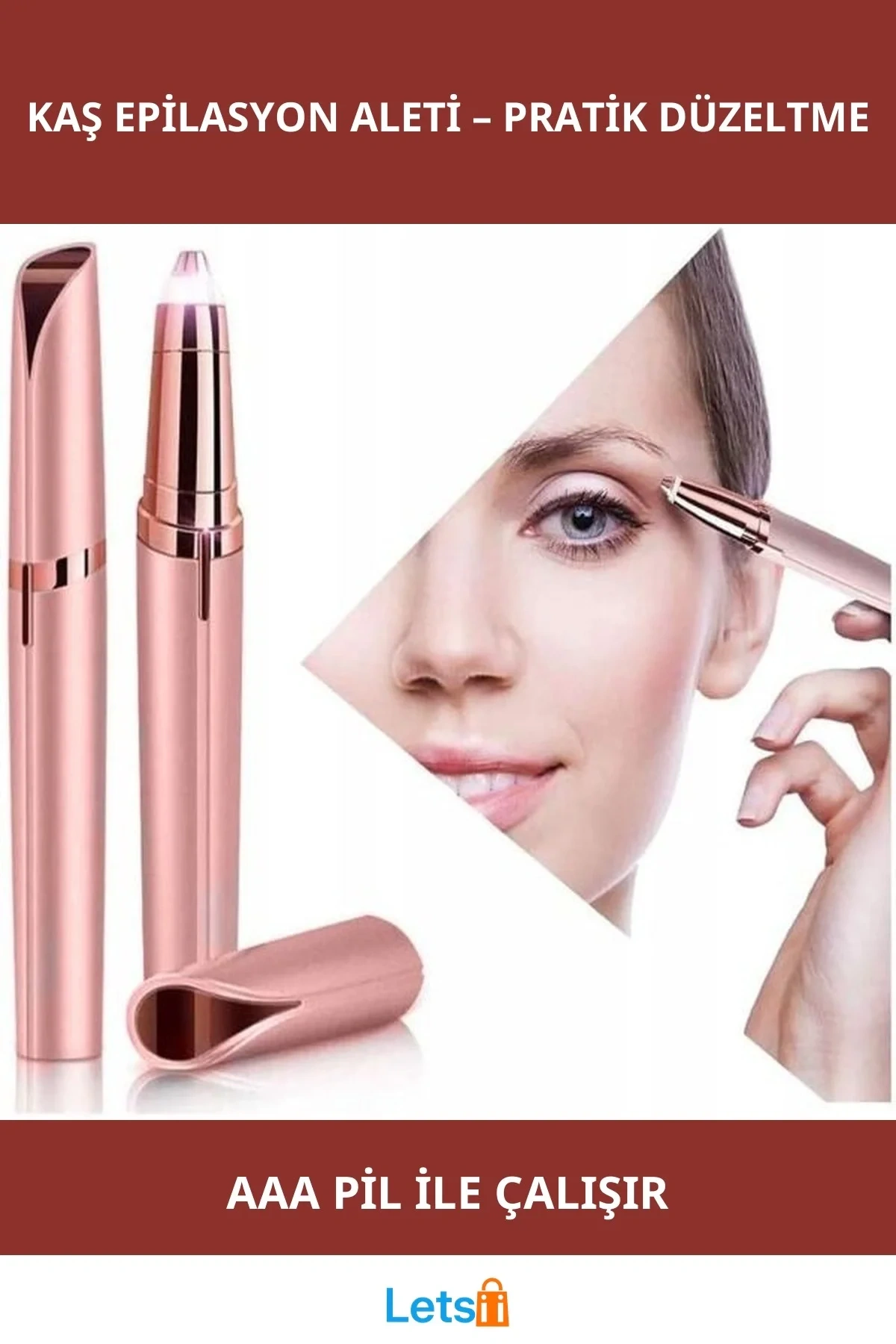 Kablosuz Kaş Epilasyon Aleti Hassas Yüz Tüyleri için