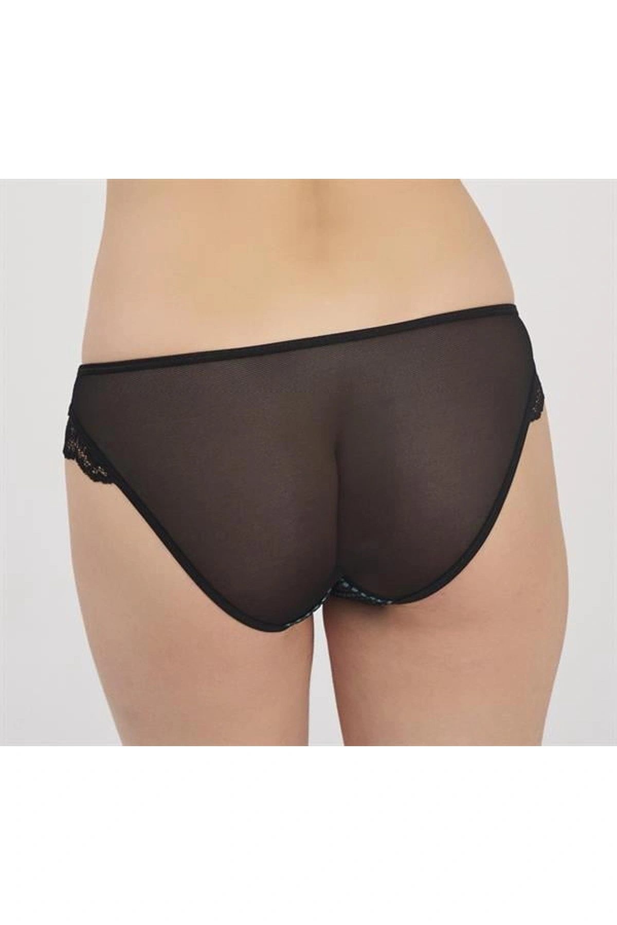 Kadın Dantel Detaylı Slip Külot Siyah Renk