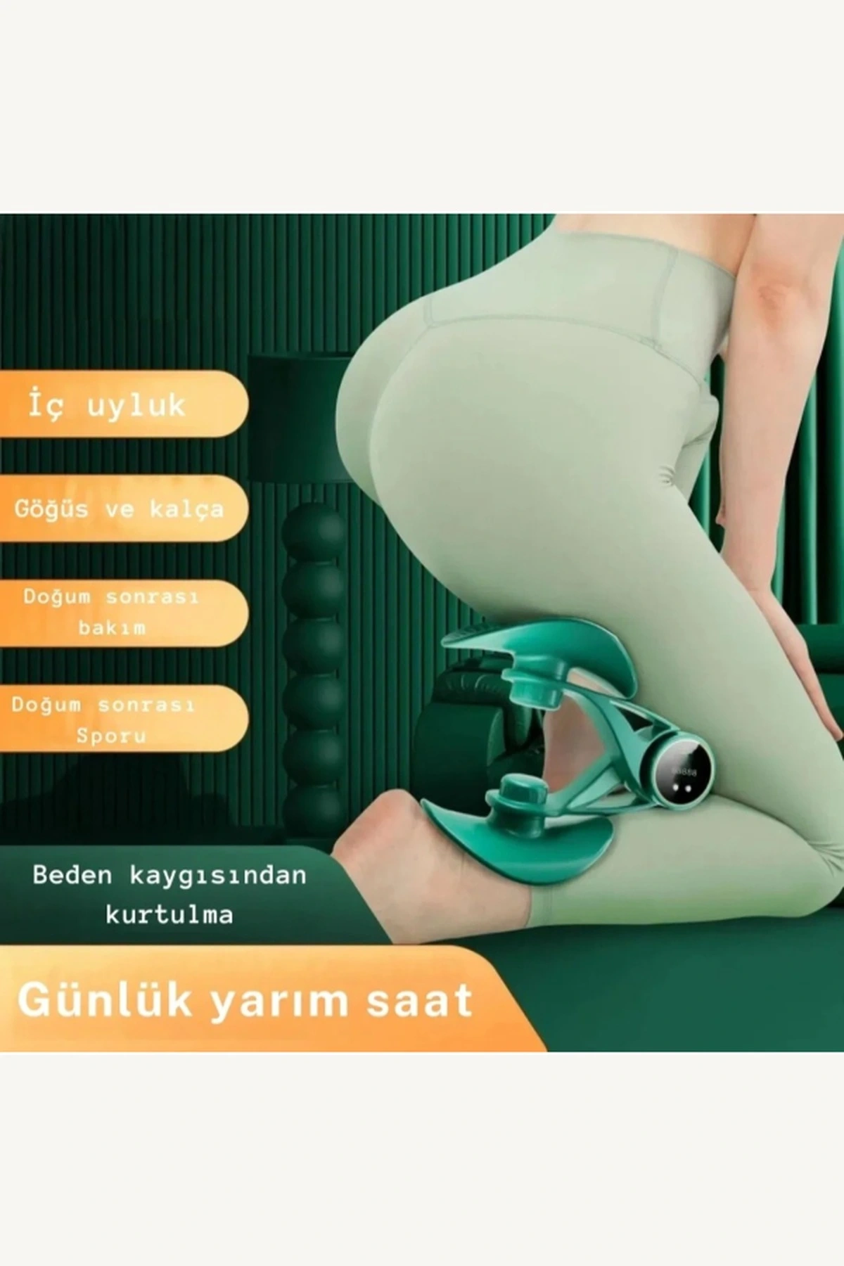 Kadın Pelvik Taban İç Uyluk Kalça Kası Sayaçlı Ayarlanabilir Basınç Egzersiz Aleti