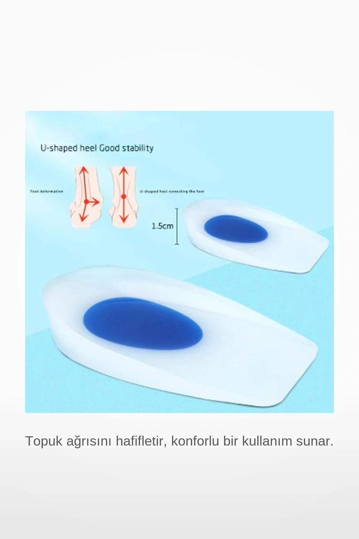 Kadın Topuk Dikeni Önleyici Darbe Emici Silikon Topuk Koruyucu Ped