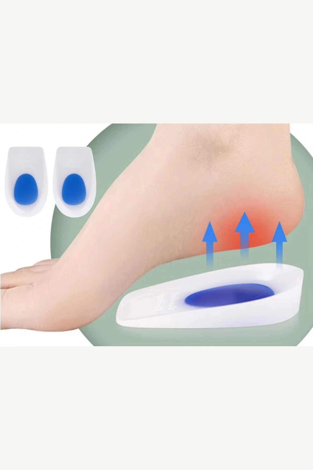 Kadın Topuk Dikeni Önleyici Darbe Emici Silikon Topuk Koruyucu Ped