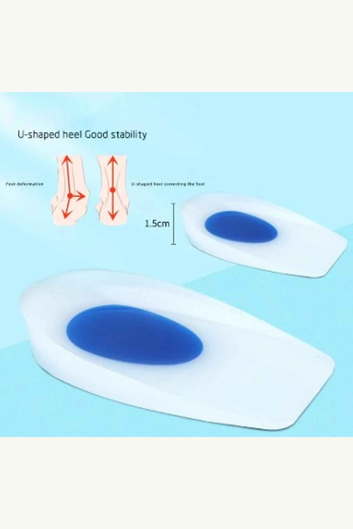 Kadın Topuk Dikeni Önleyici Darbe Emici Silikon Topuk Koruyucu Ped