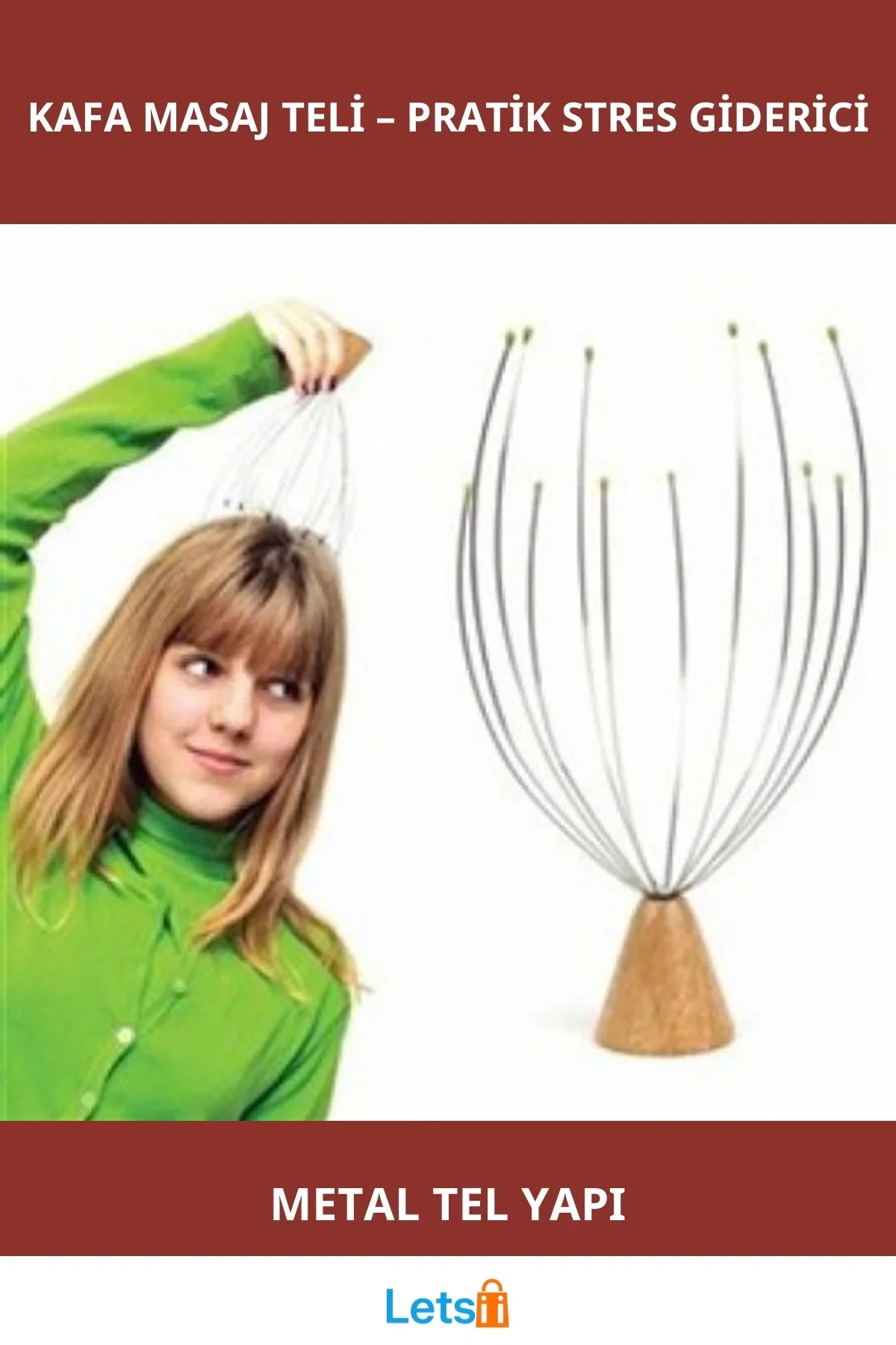 Kafa Masaj Teli Stres Giderici ve Rahatlatıcı