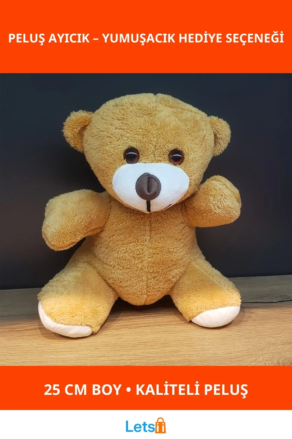 Kahverengi Yumuşak Peluş Oyuncak Ayıcık 25 cm