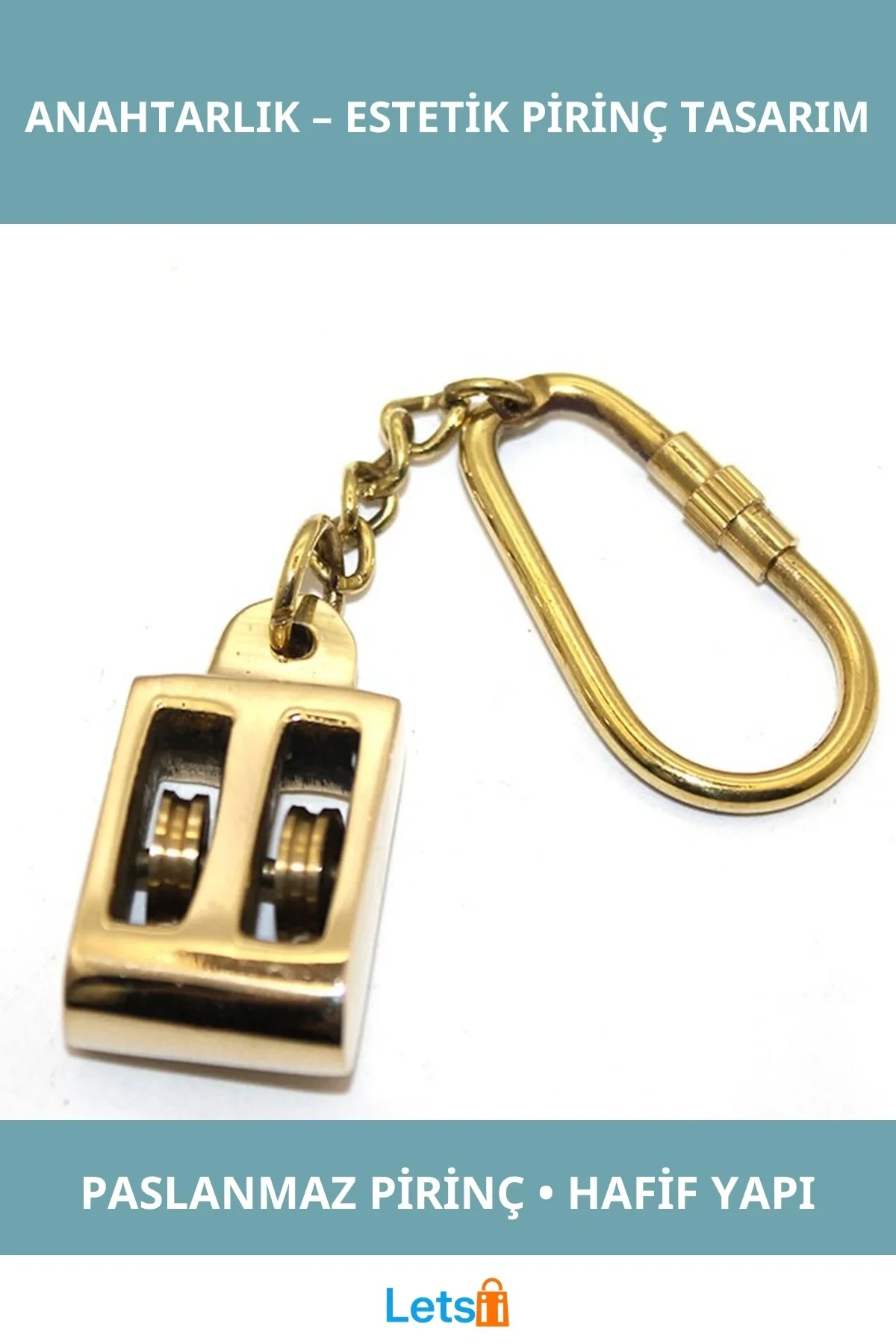 Kaliteli Pirinç Anahtarlık Ergonomik Tasarım