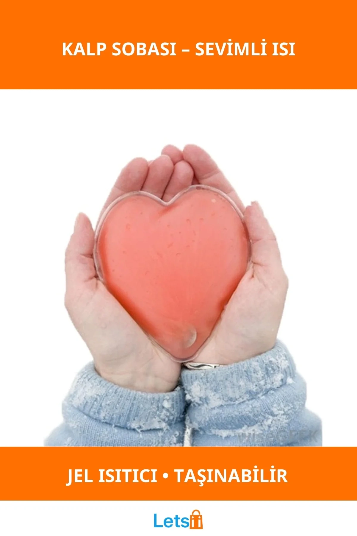 Kalp Şeklinde Jel El Sobası Sıcak Tutucu