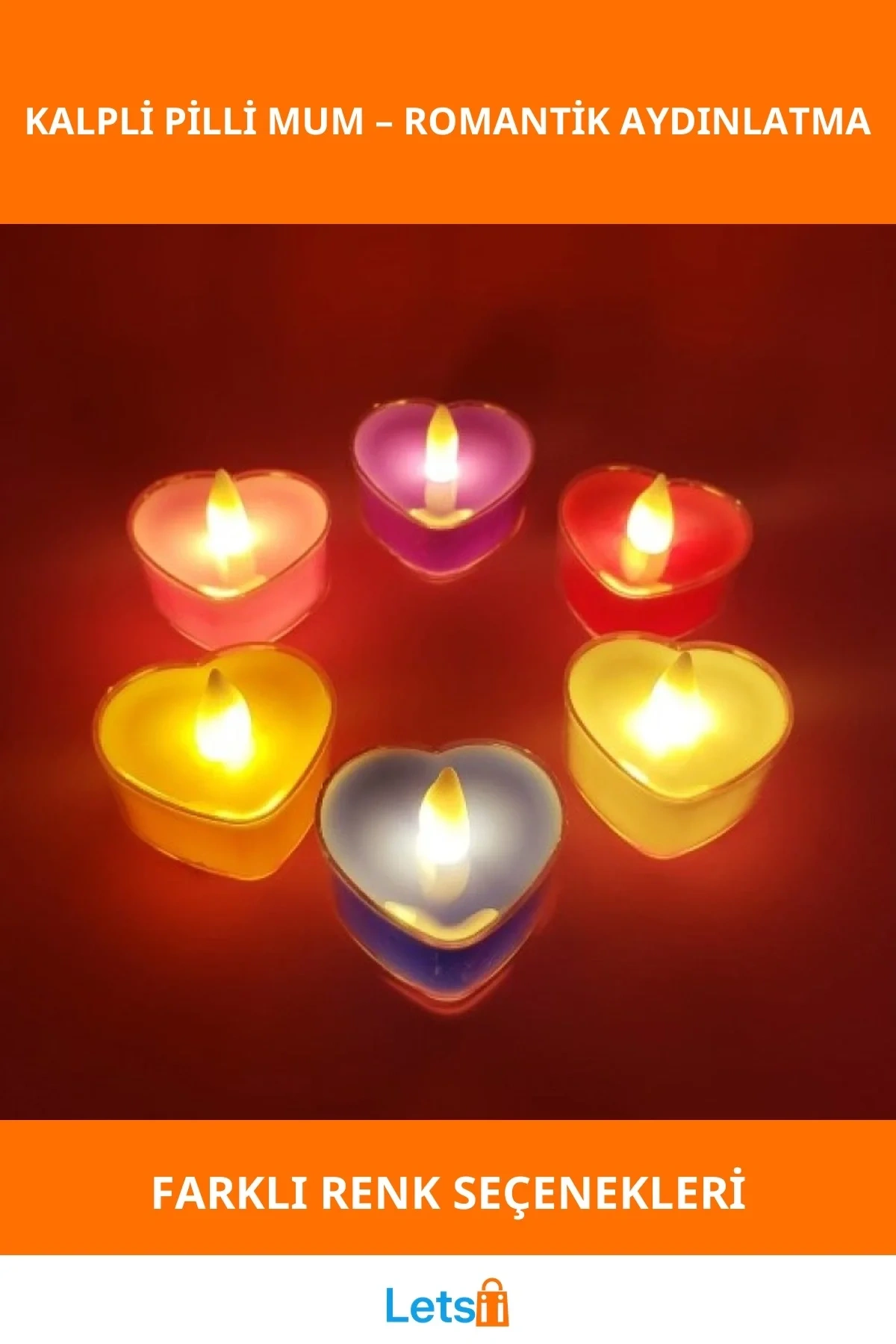 Kalpli Tealight Pilli Mum Romantik Atmosfer Yaratma