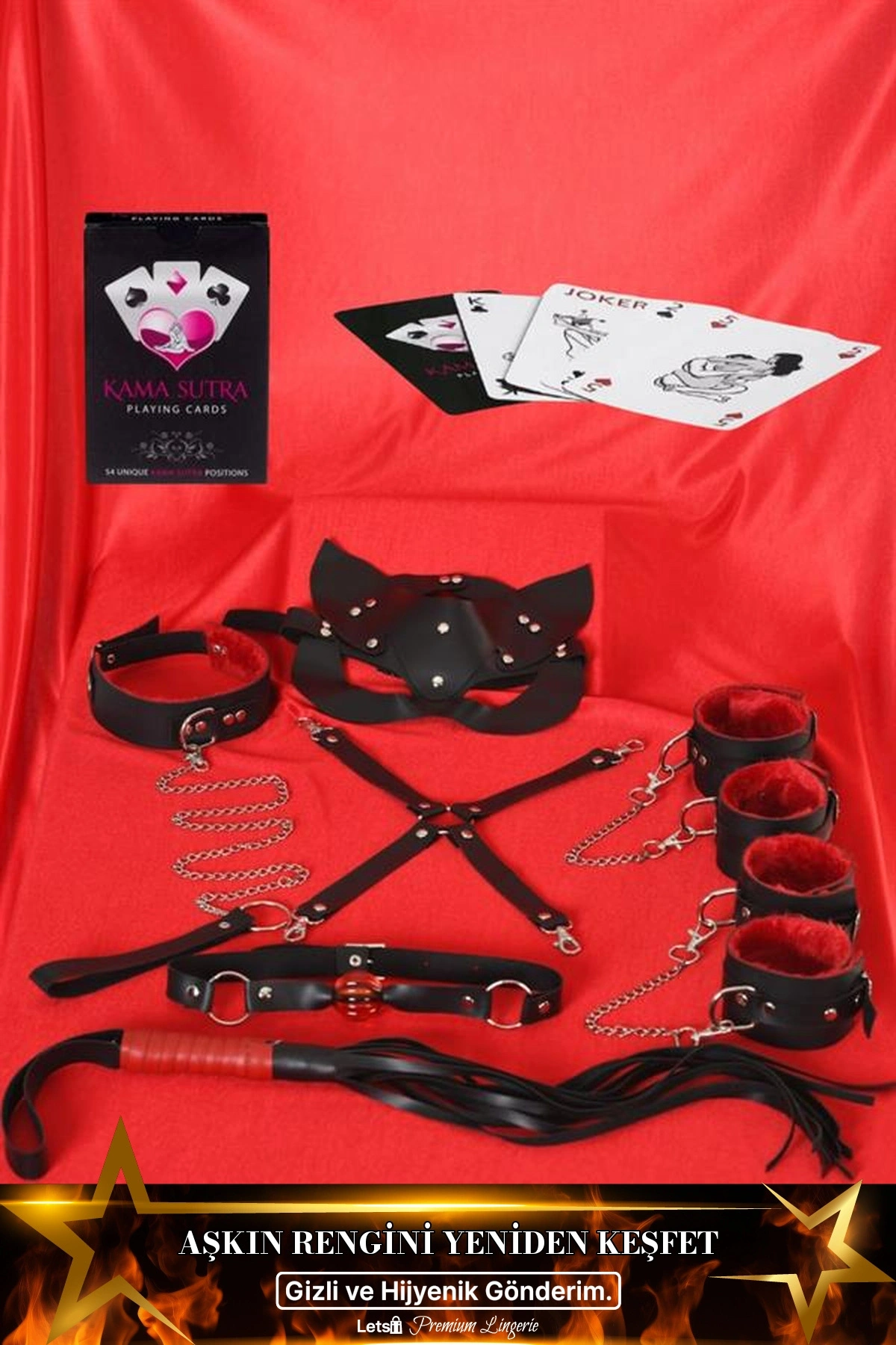Kama Sutra Pozisyonlu Oyun Kartı Ve Harness Seti Standart Renk