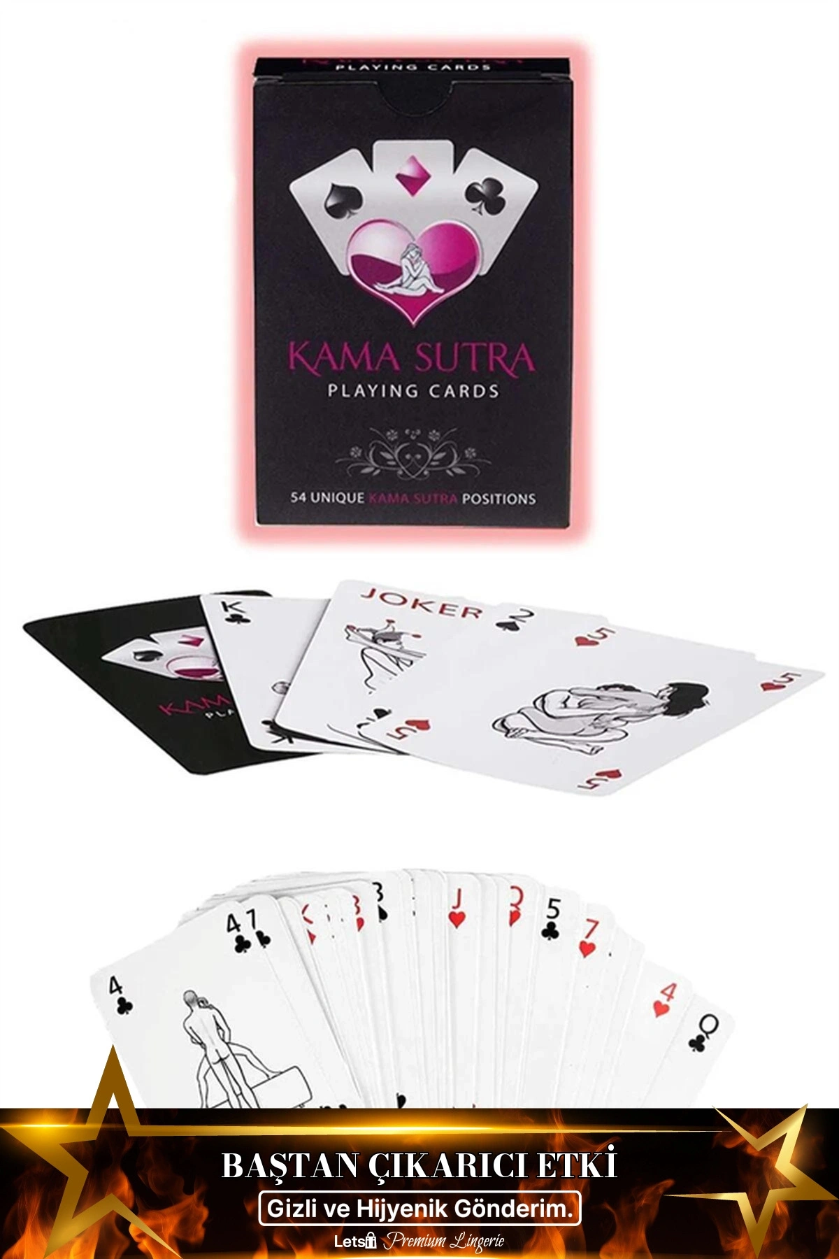 Kama Sutra Temalı Fantezi Oyun Kartı Standart Renk