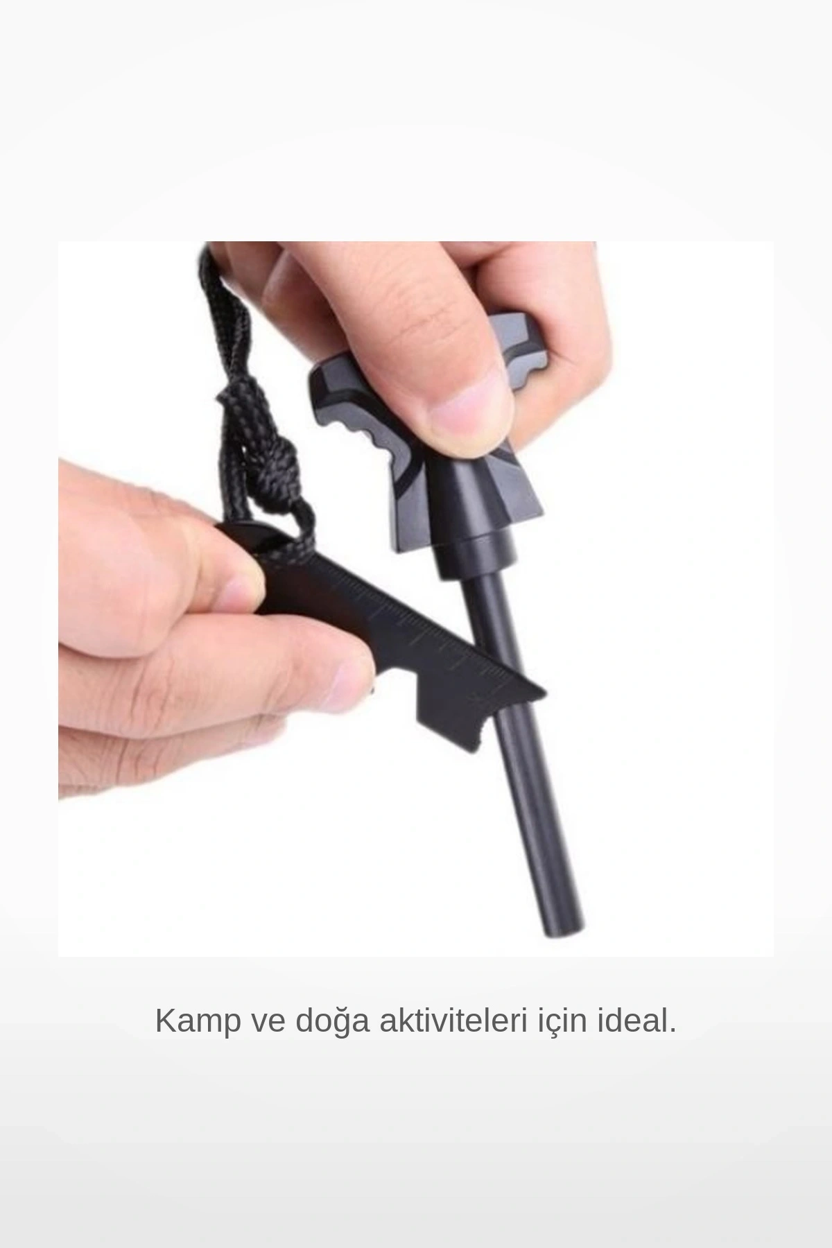 Kamp ve Doğa Yürüyüşü Magnezyum Çakmaktaşı Ateş Başlatma Kiti Düdüklü
