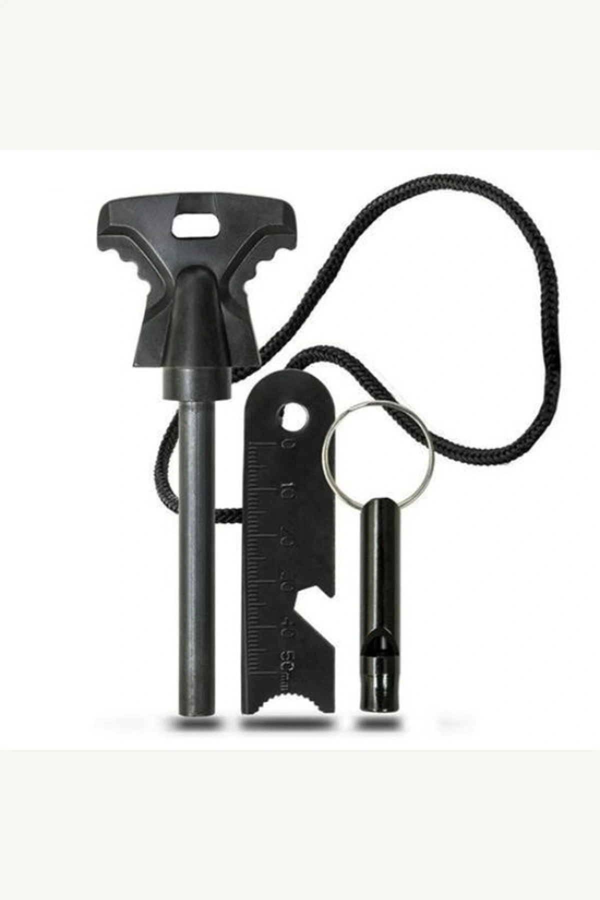 Kamp ve Doğa Yürüyüşü Magnezyum Çakmaktaşı Ateş Başlatma Kiti Düdüklü