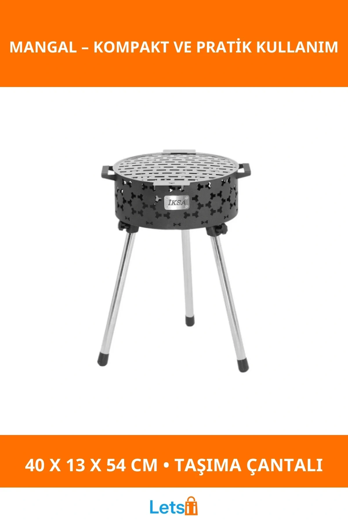 Katlanabilir Lüks Mangal No 1 Küçük Boy Piknik Kamp Bahçe