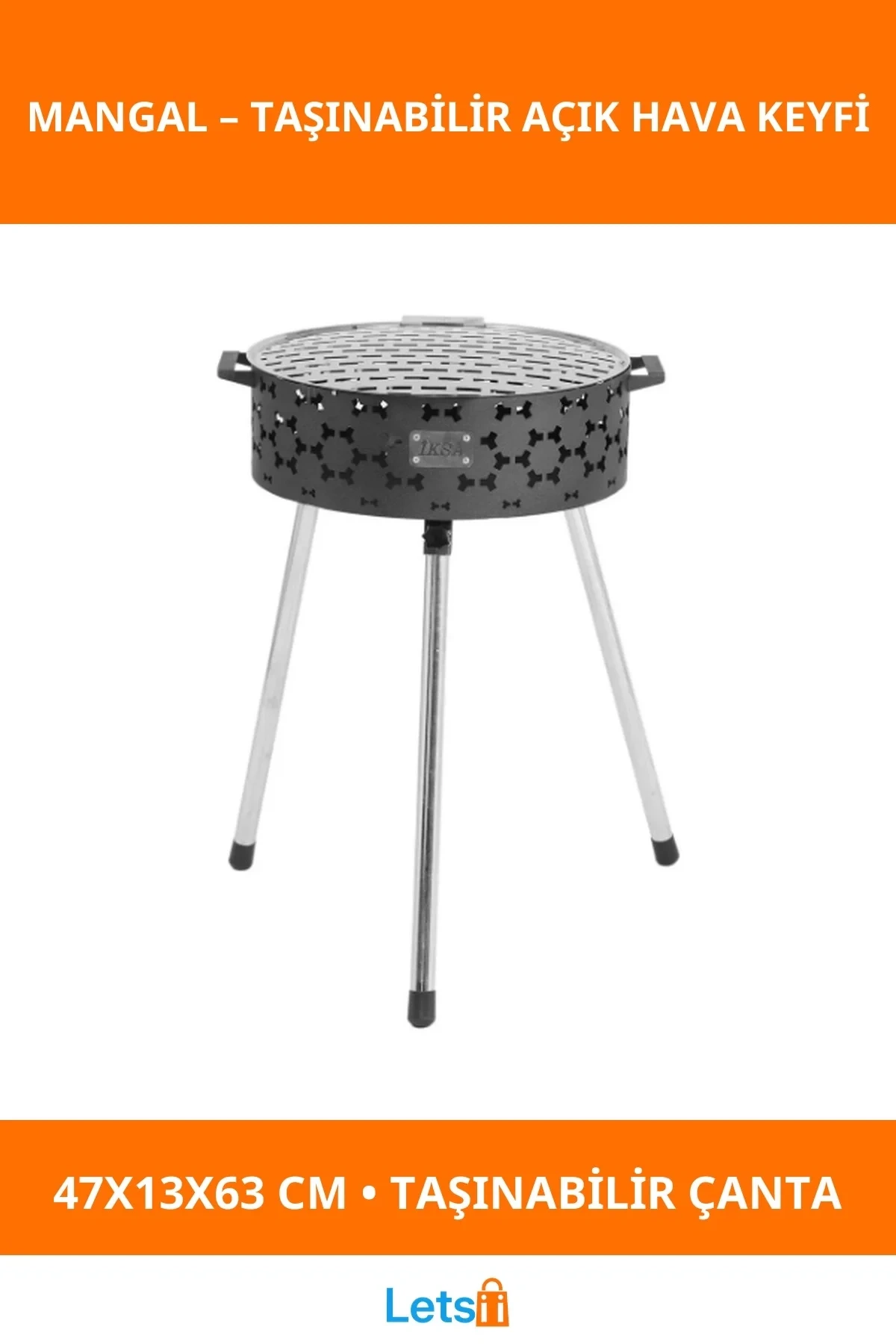 Katlanabilir Pratik Lüks Mangal No 2 Orta Boy Kamp Piknik Bahçe