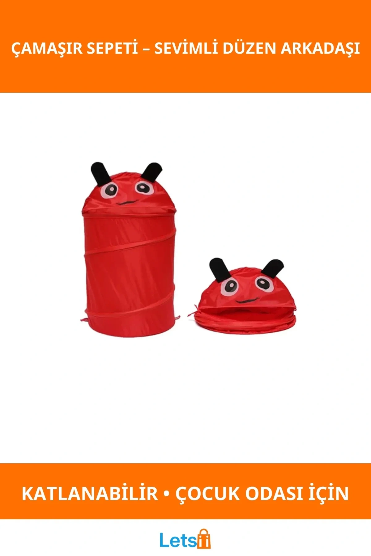 Katlanabilir Sevimli Oyuncak ve Çamaşır Sepeti Eğlenceli Tasarım