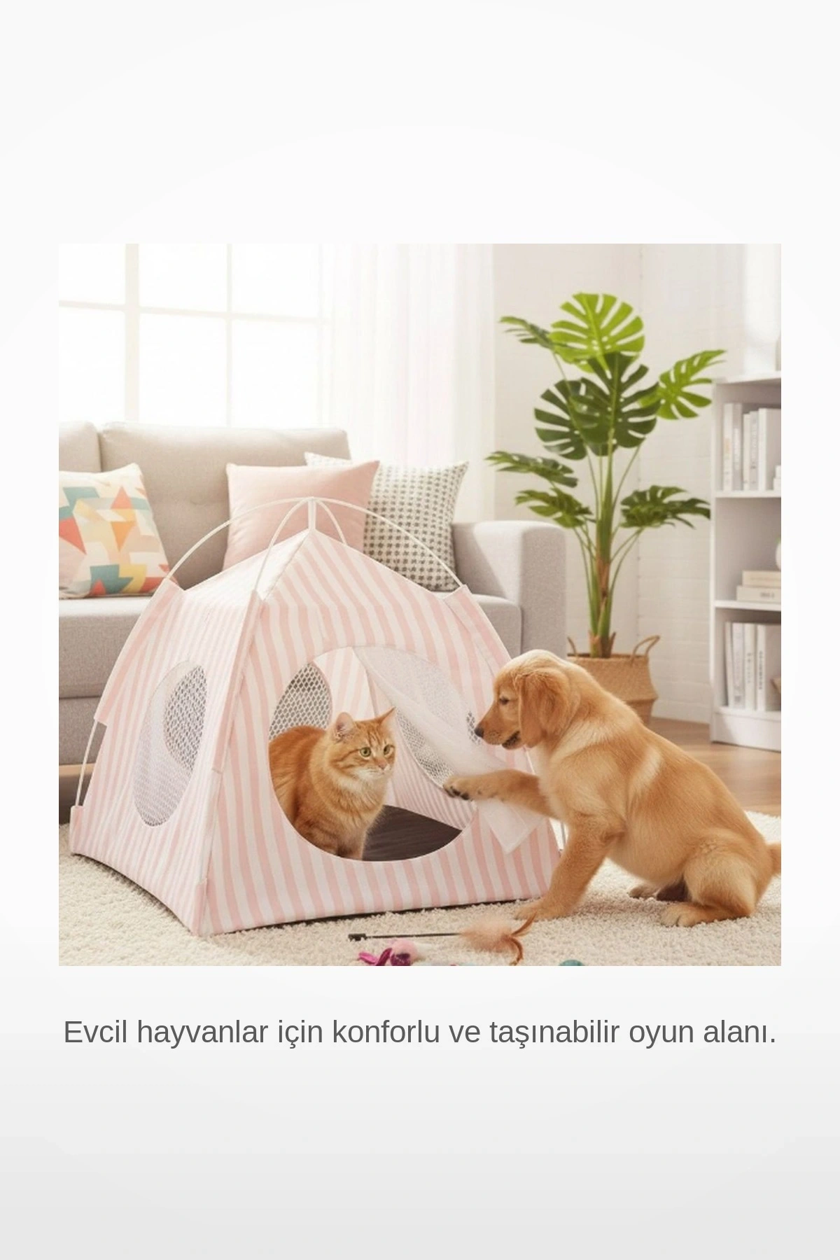 Katlanabilir Taşınabilir Evcil Hayvan Oyun Çadırı Kedi Köpek Oyun Alanı