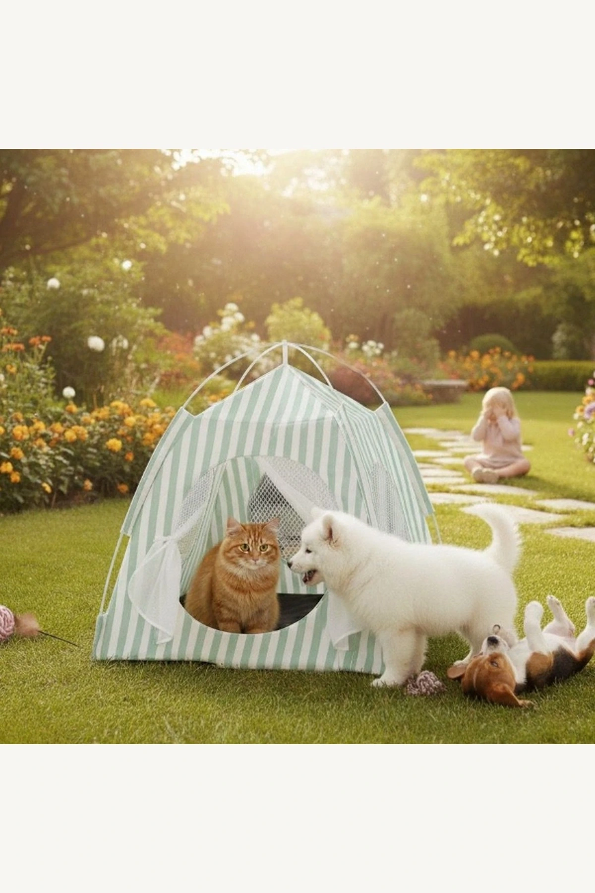 Katlanabilir Taşınabilir Evcil Hayvan Oyun Çadırı Kedi Köpek Oyun Alanı