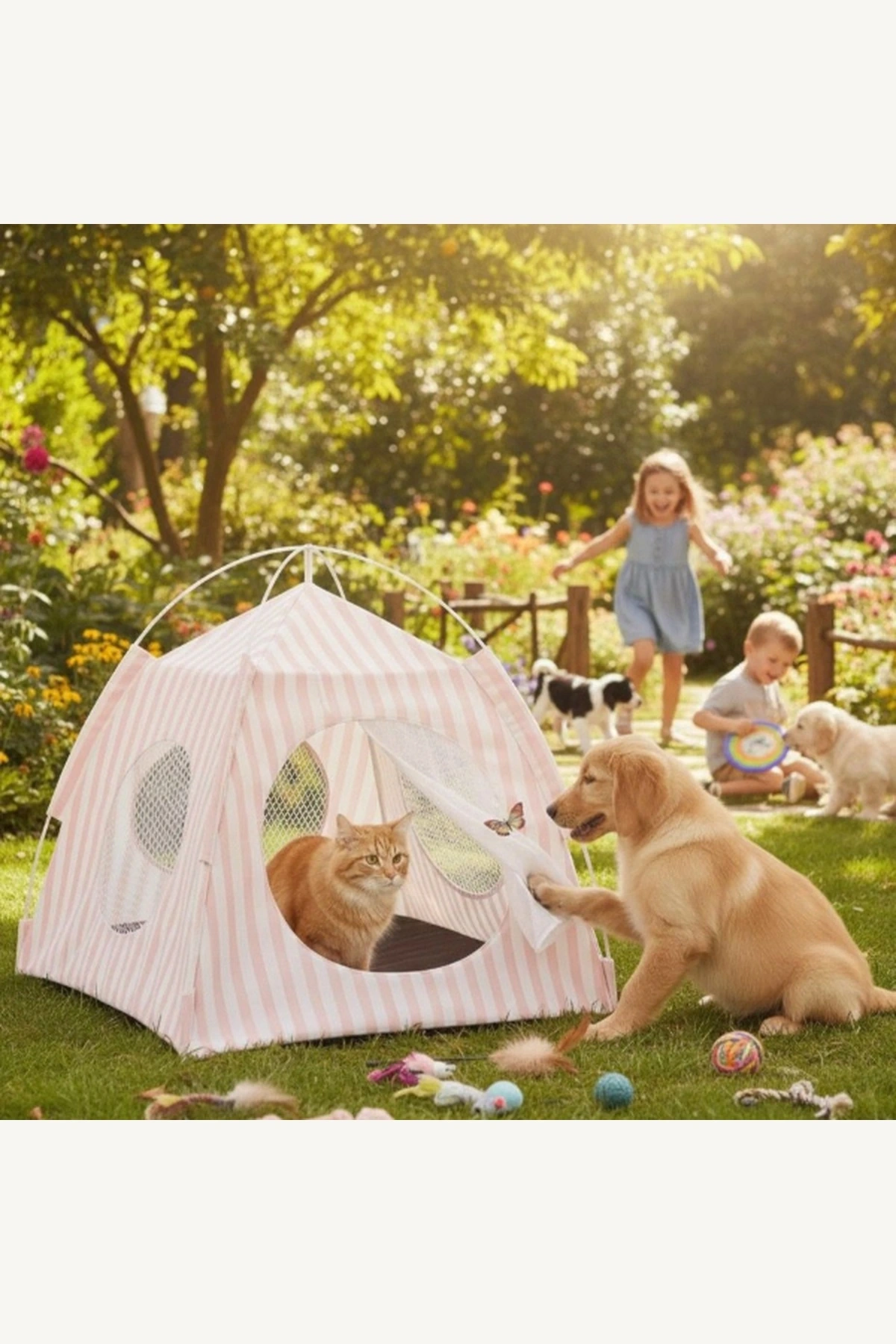 Katlanabilir Taşınabilir Evcil Hayvan Oyun Çadırı Kedi Köpek Oyun Alanı