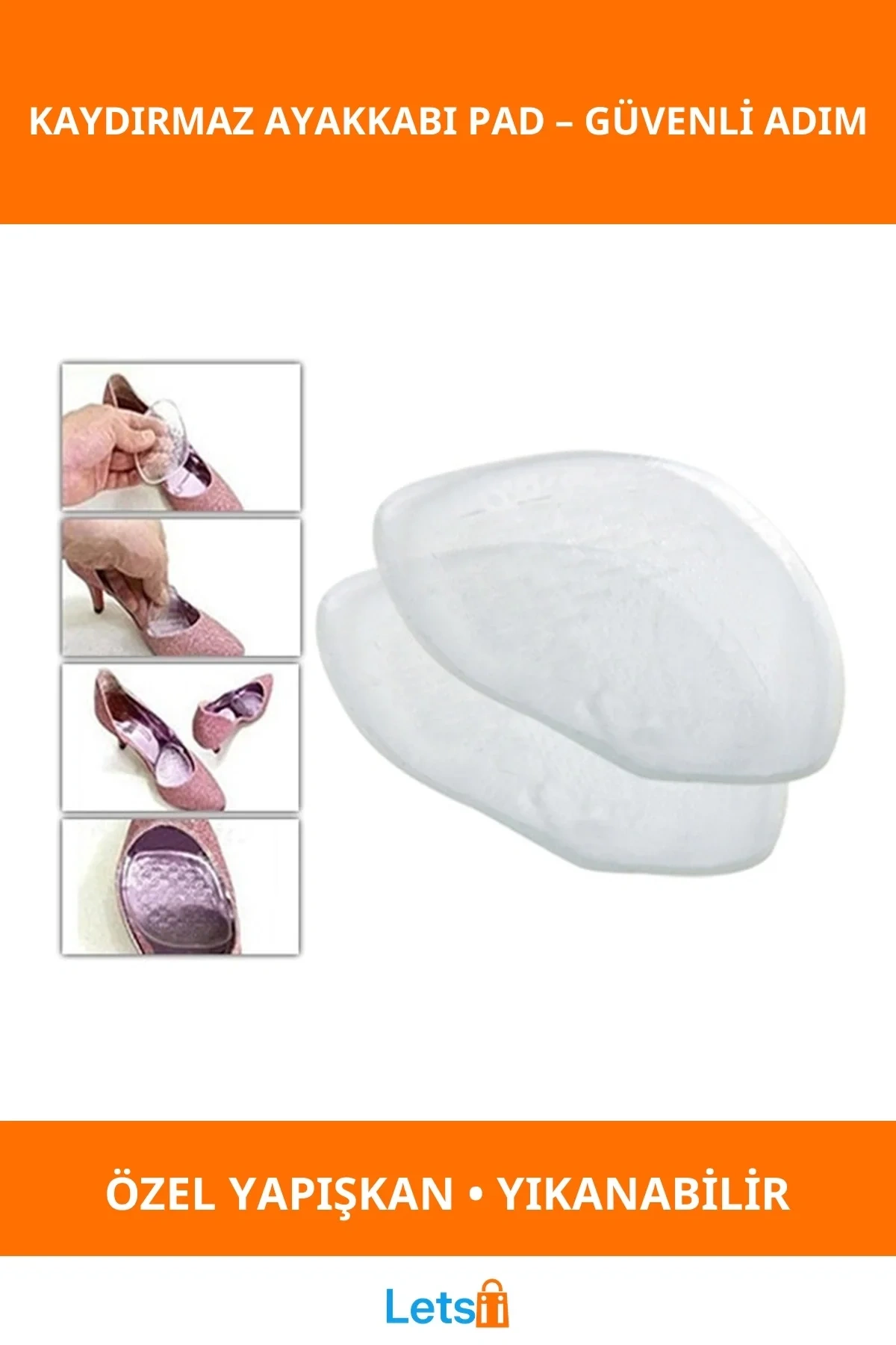 Kaydırmaz Kalın Topuklu Ayakkabı Ped