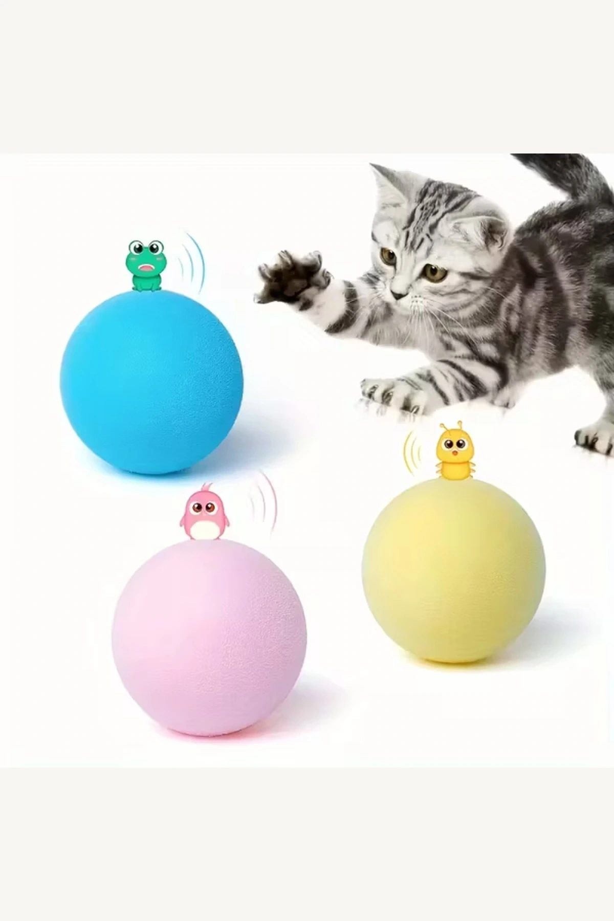 Kedi Otlu 3 Sesli İnteraktif Kedi Oyun Topu
