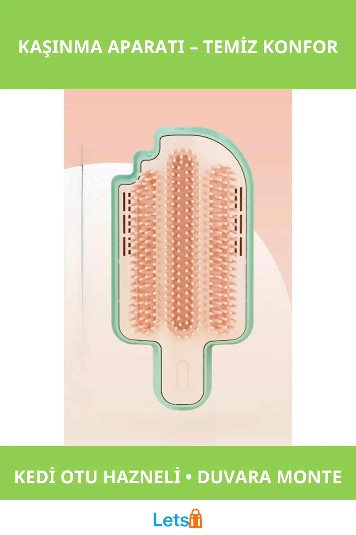 Kedi Otu Hazneli Duvara Montelenebilir Kedi Kaşınma Aparatı