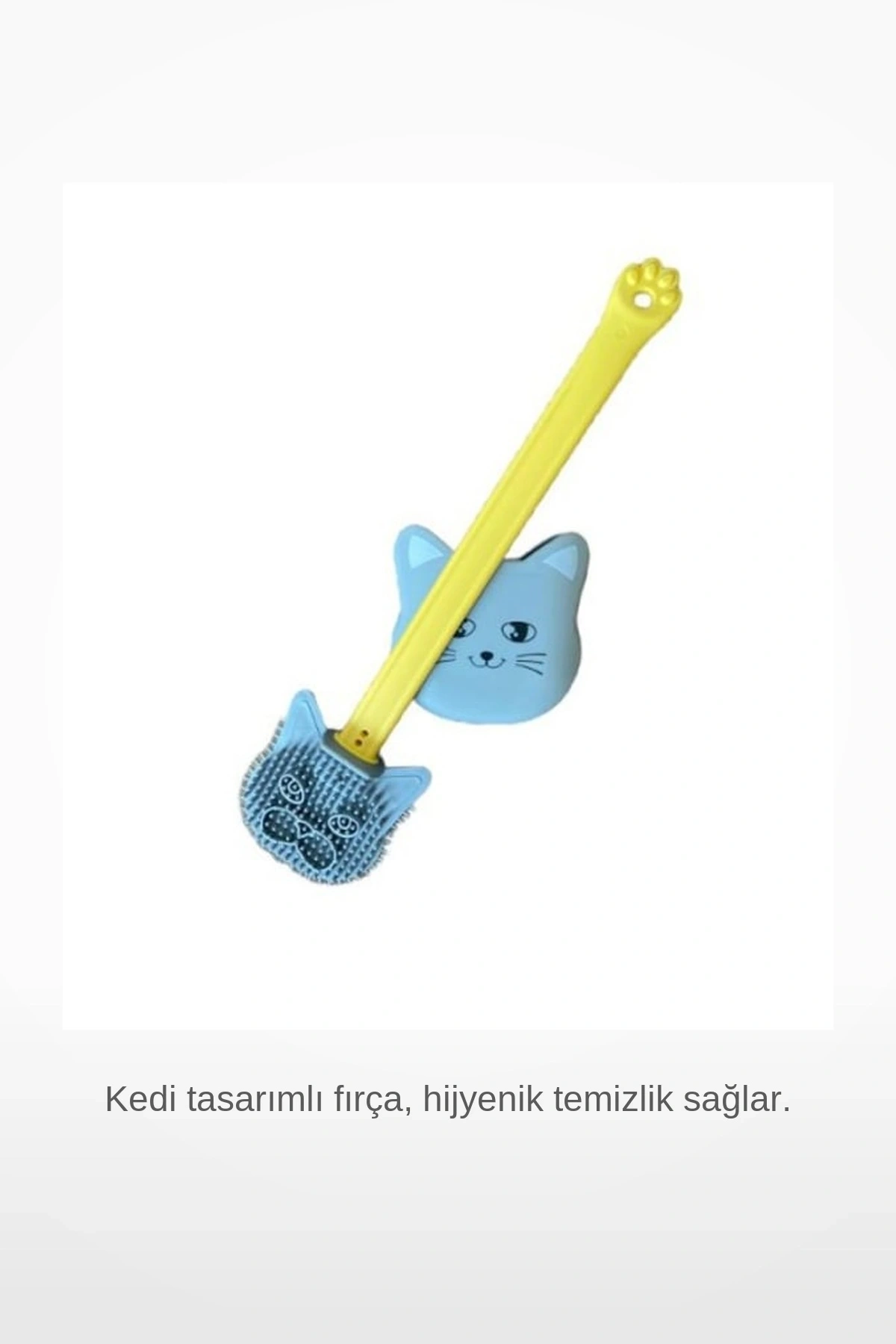 Kedi Tasarımlı Ergonomik Tuvalet Fırçası WC Temizleme Fırçası