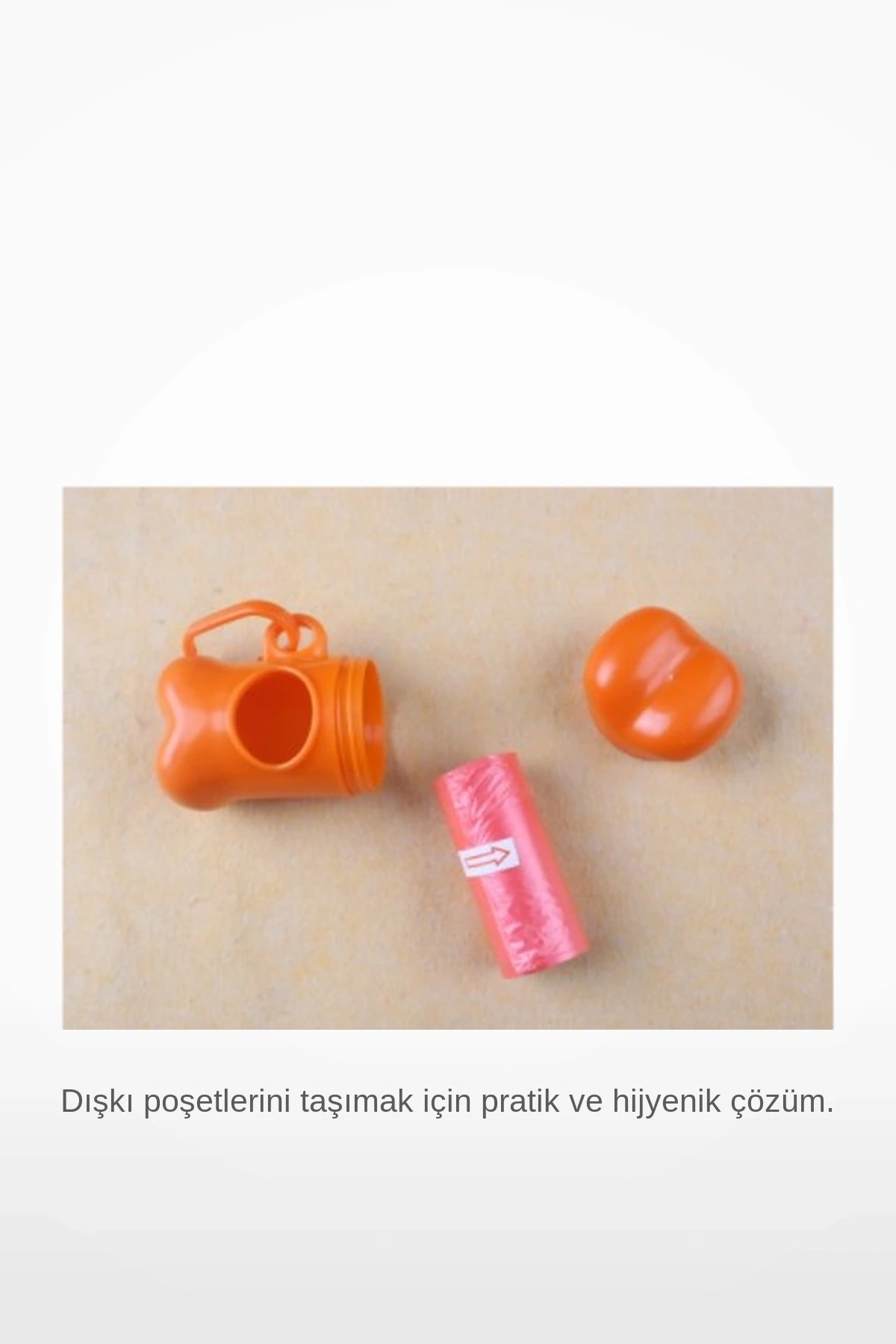 Kemik Şekilli Evcil Hayvan Dışkı Poşeti Taşıma Çantası ve 15li Yedek Torba Seti