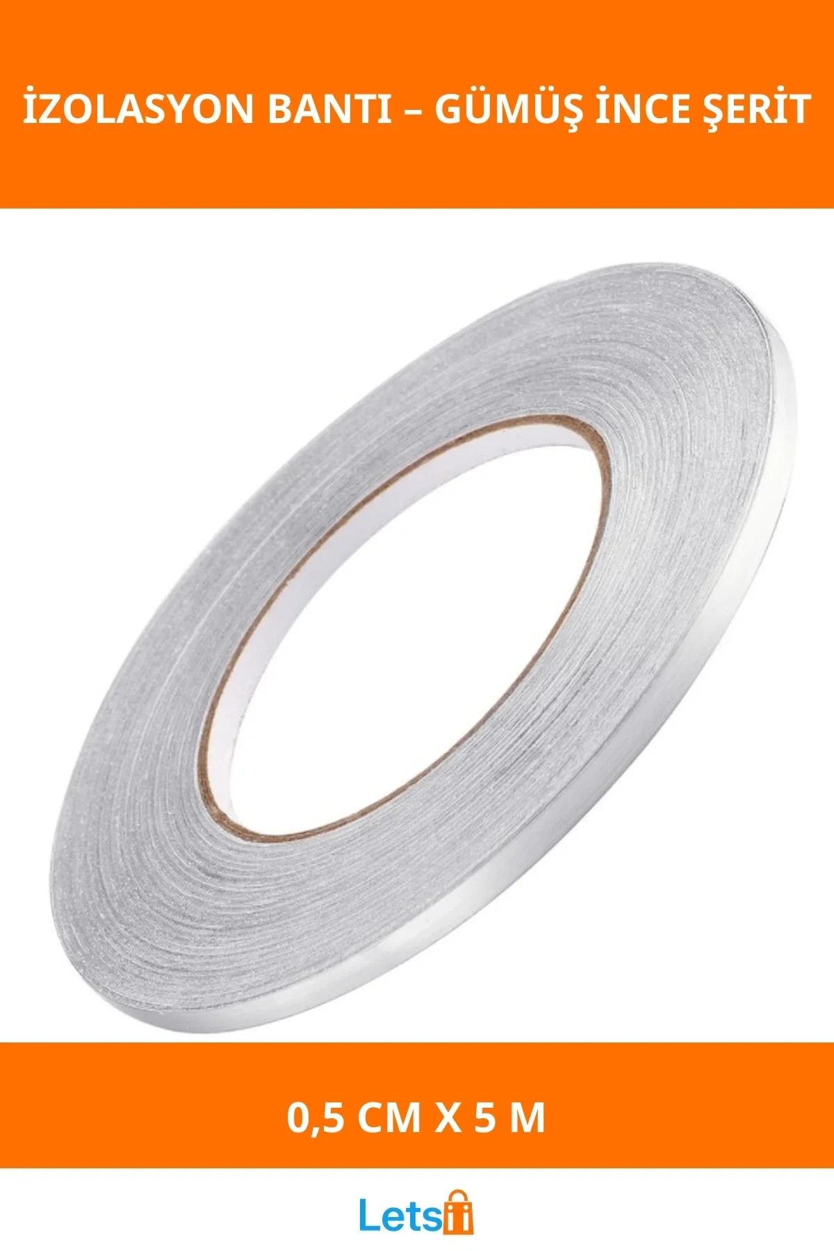 Kendinden Yapışkanlı Çok Amaçlı Fayans Arası İzolasyon Bantı Silver 50m