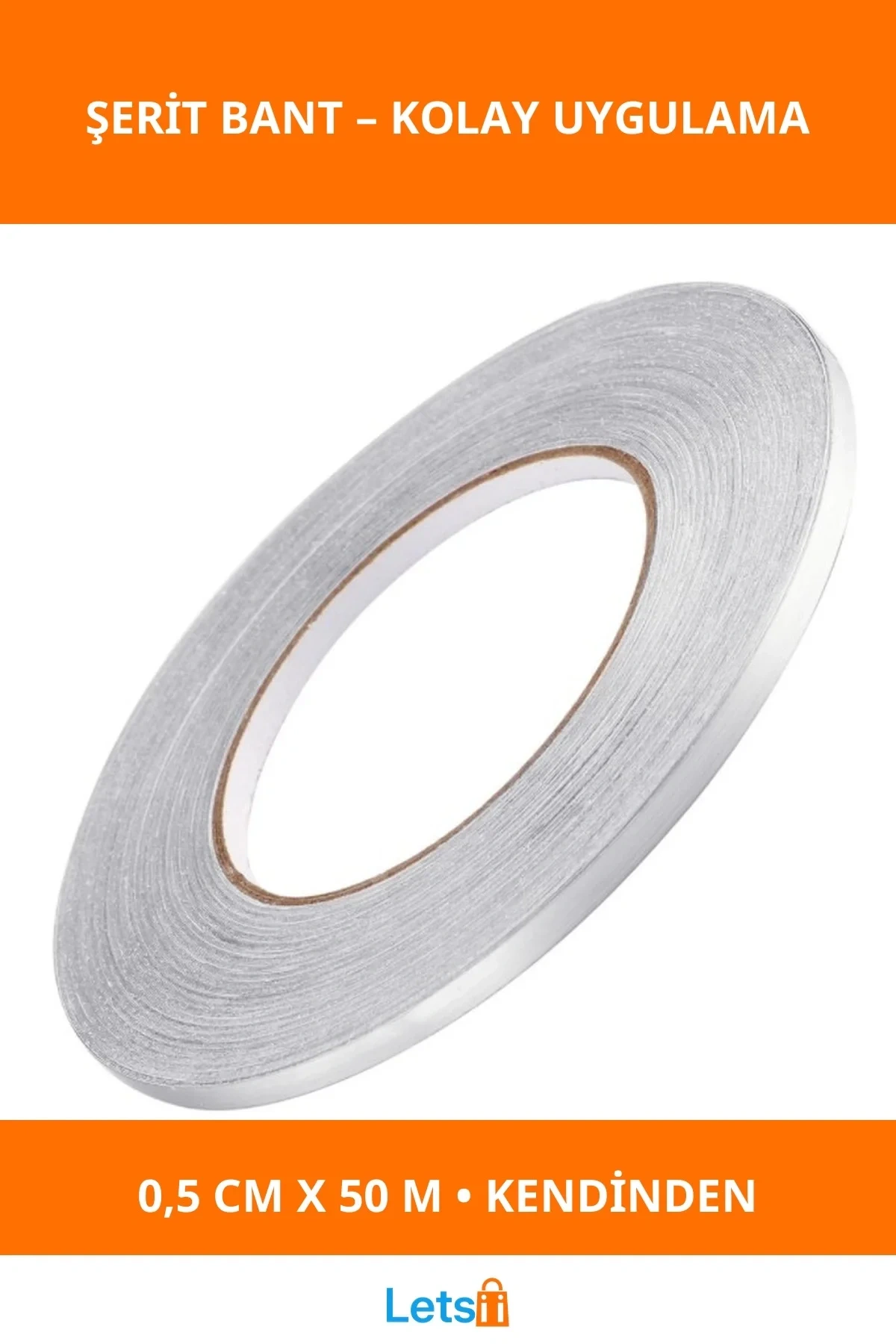 Kendinden Yapışkanlı Çok Amaçlı Gri Fayans Arası Şerit Bant 0.5 cm 50 Metre