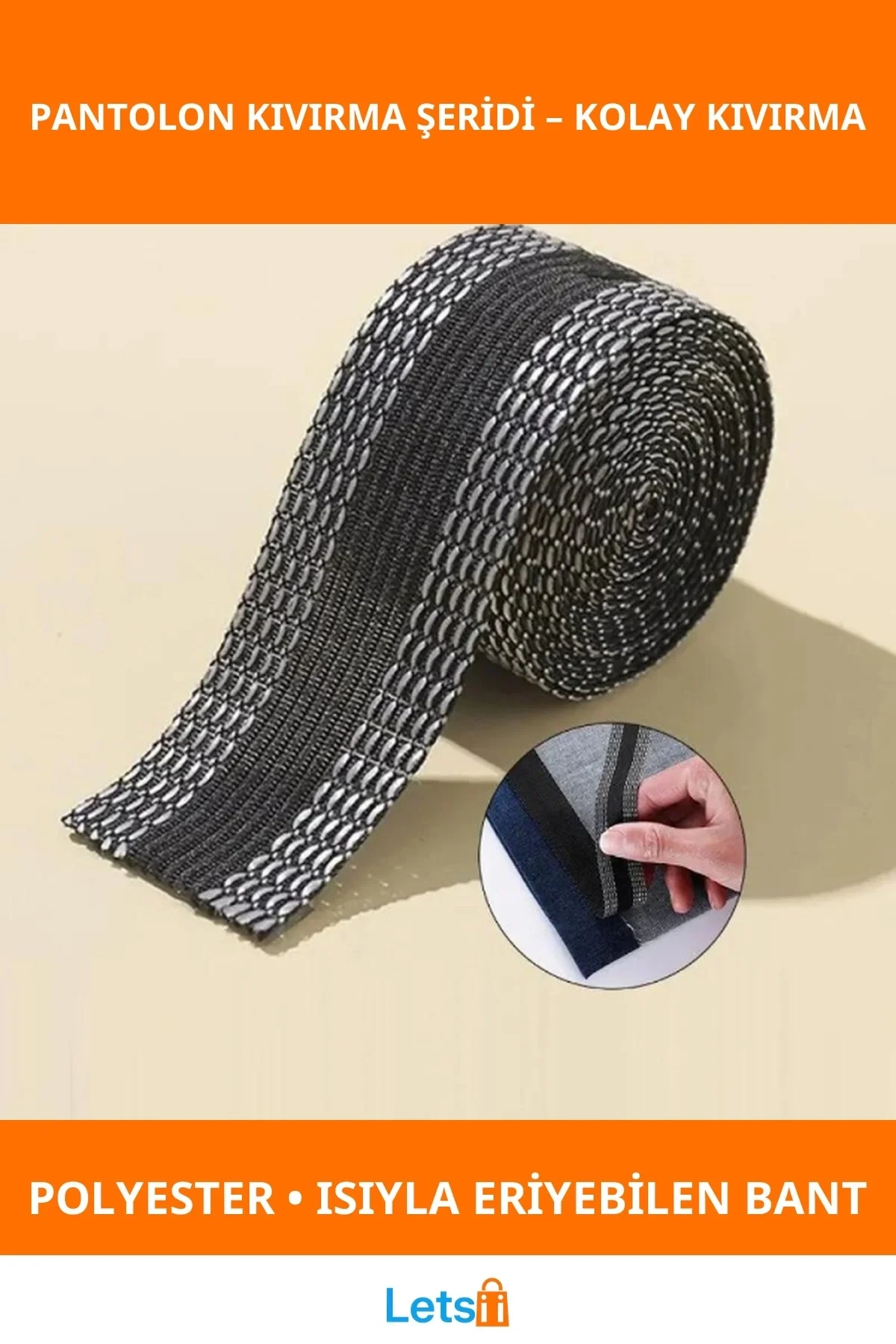 Kendinden Yapışkanlı Çok Amaçlı Pantolon Kıvırma Şeridi 1 Adet